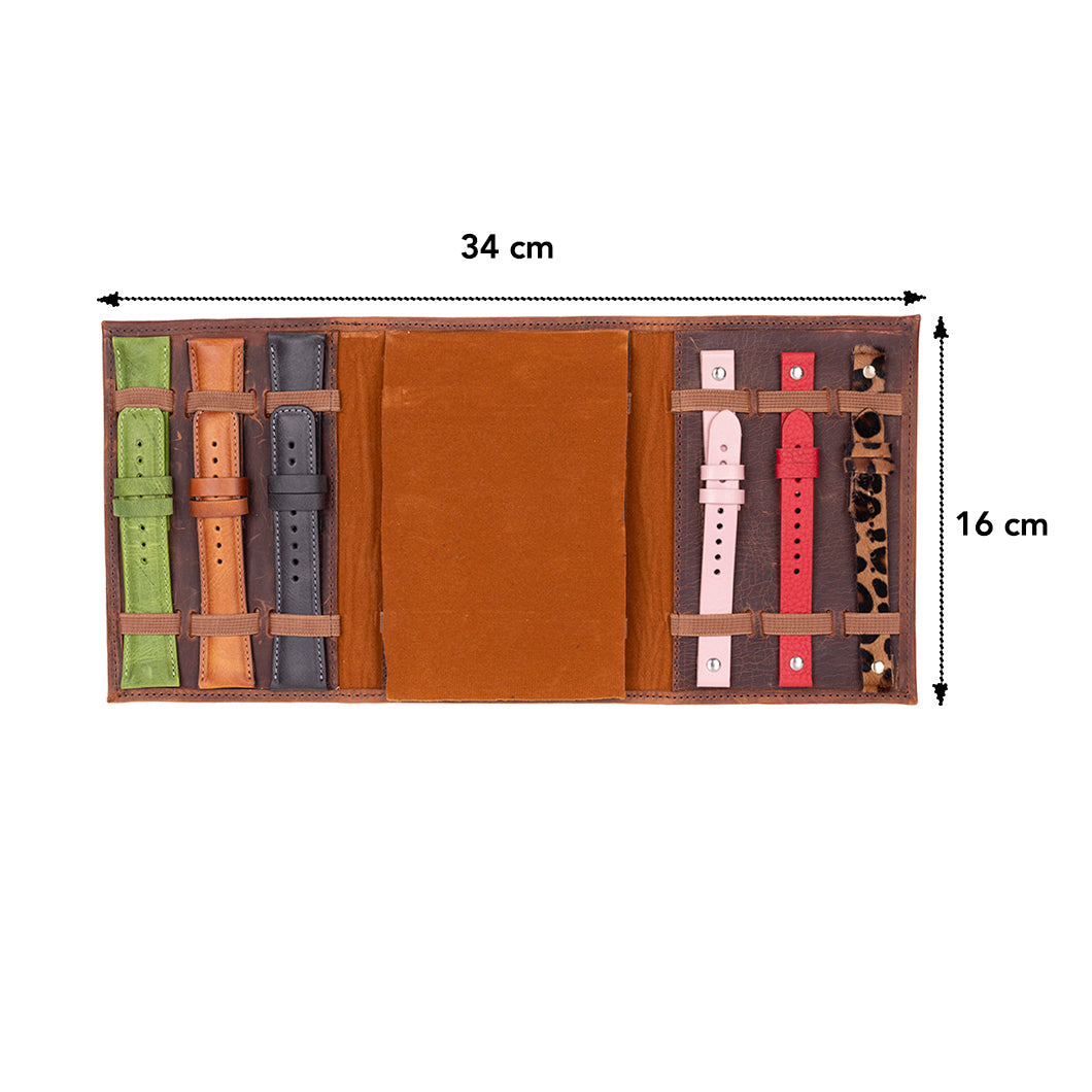 Triple Watch Band Genuine Leather Organizer