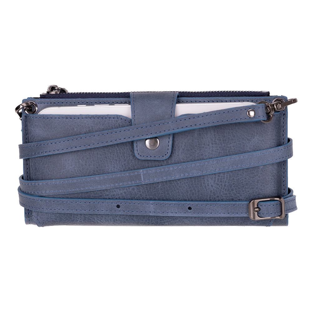 Lozan Strap Genuine Leather Crossbody Wallet