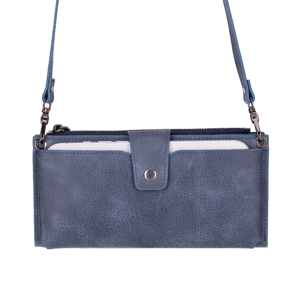 Lozan Strap Genuine Leather Crossbody Wallet