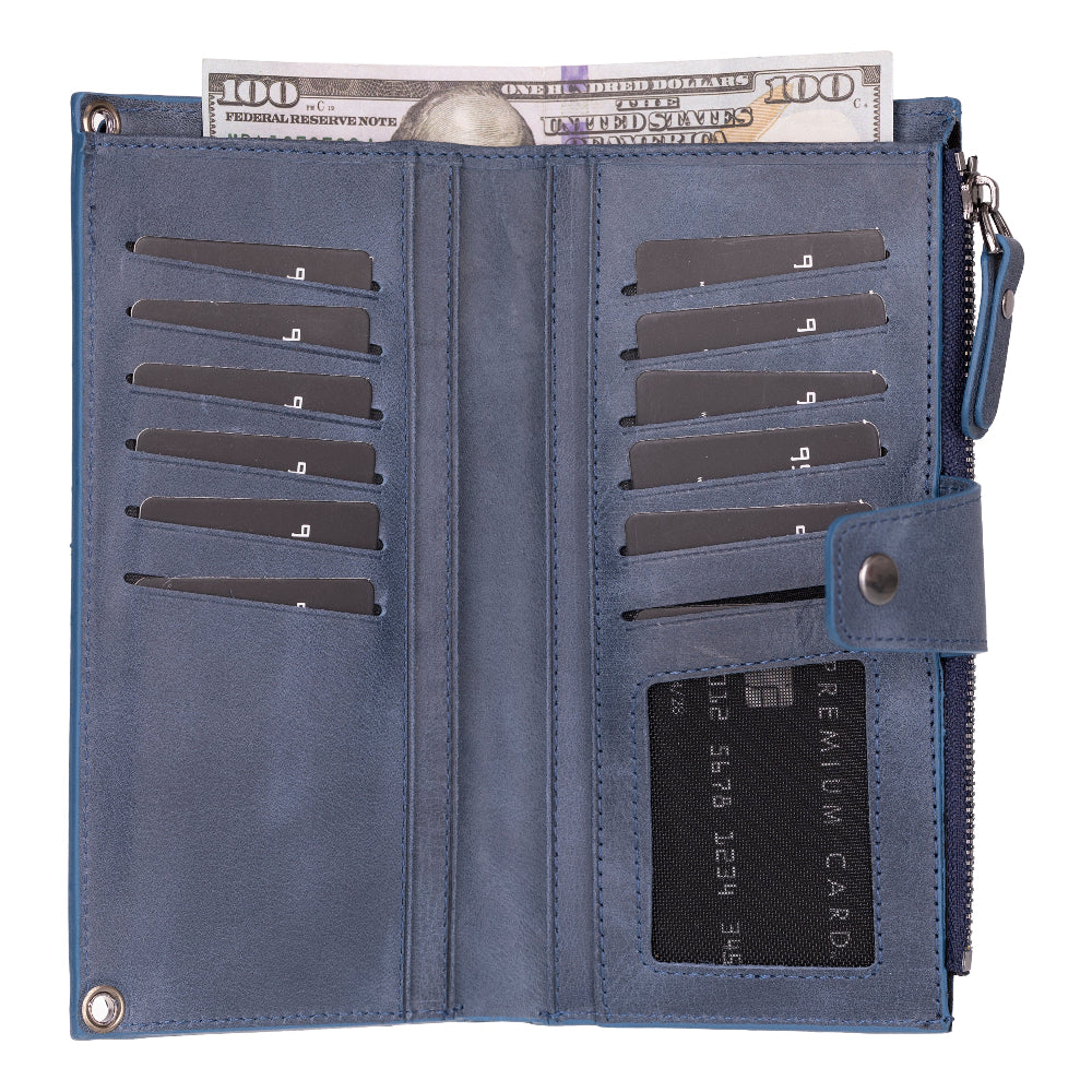 Lozan Strap Genuine Leather Crossbody Wallet