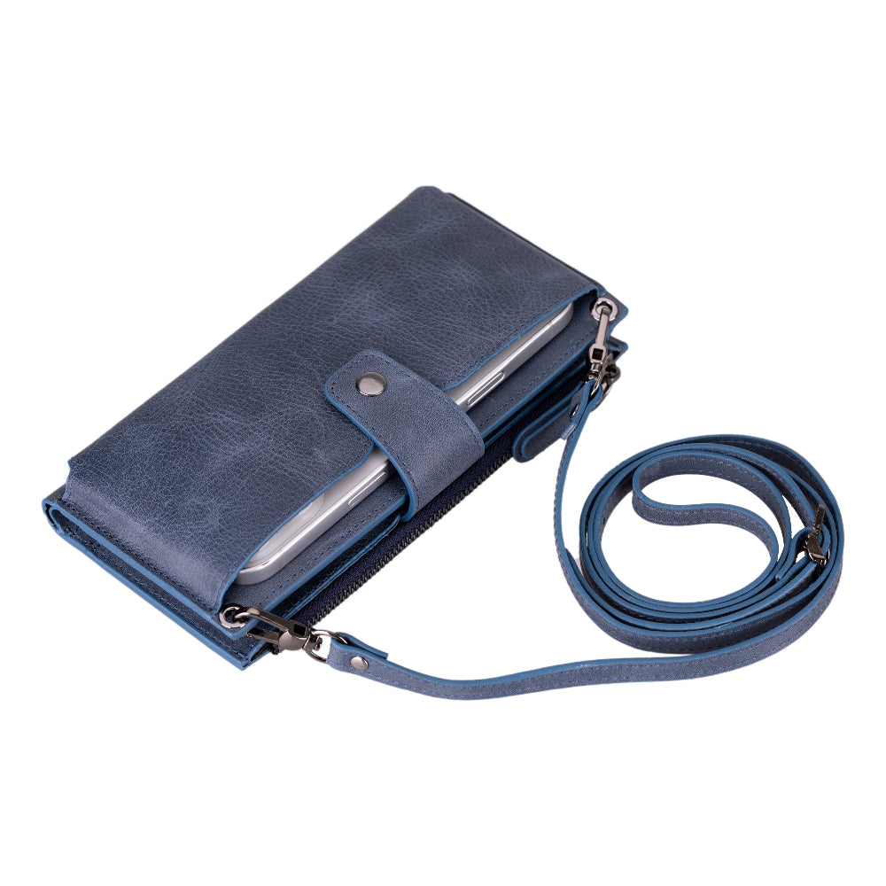 Lozan Strap Genuine Leather Crossbody Wallet