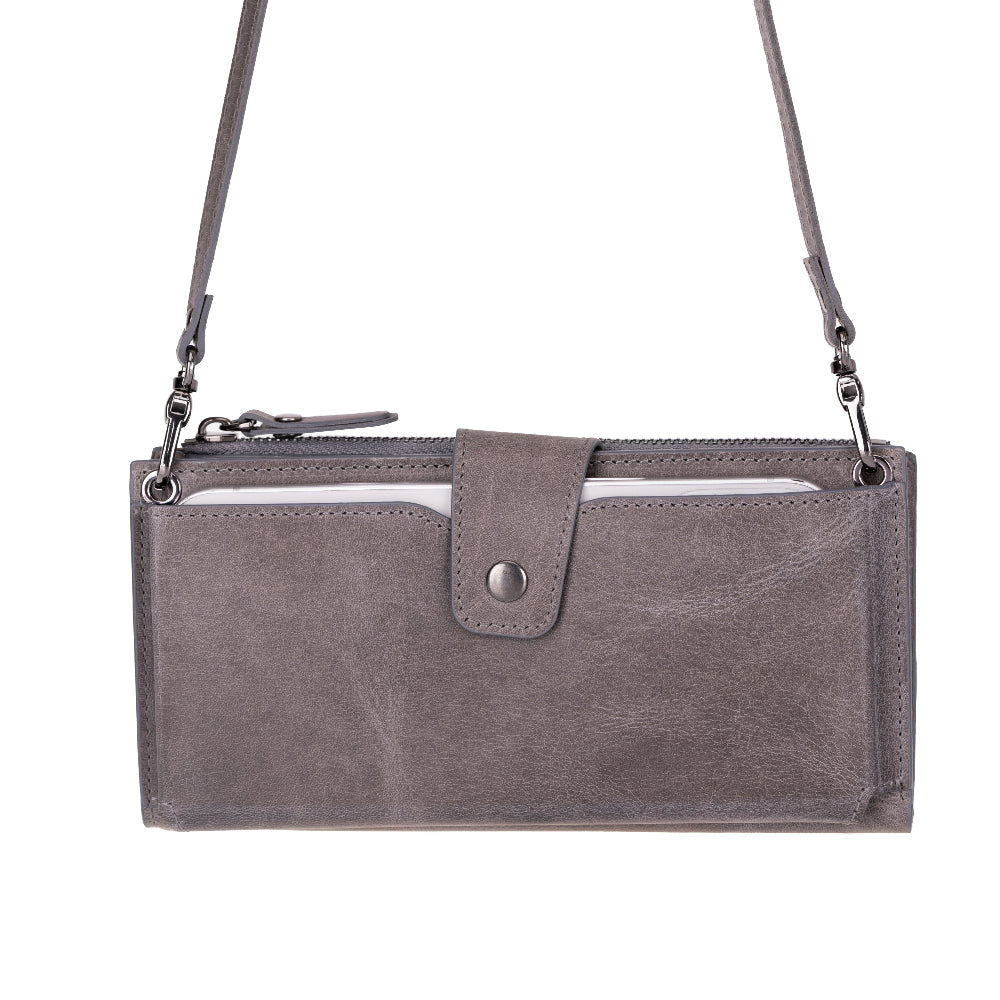 Lozan Strap Genuine Leather Crossbody Wallet