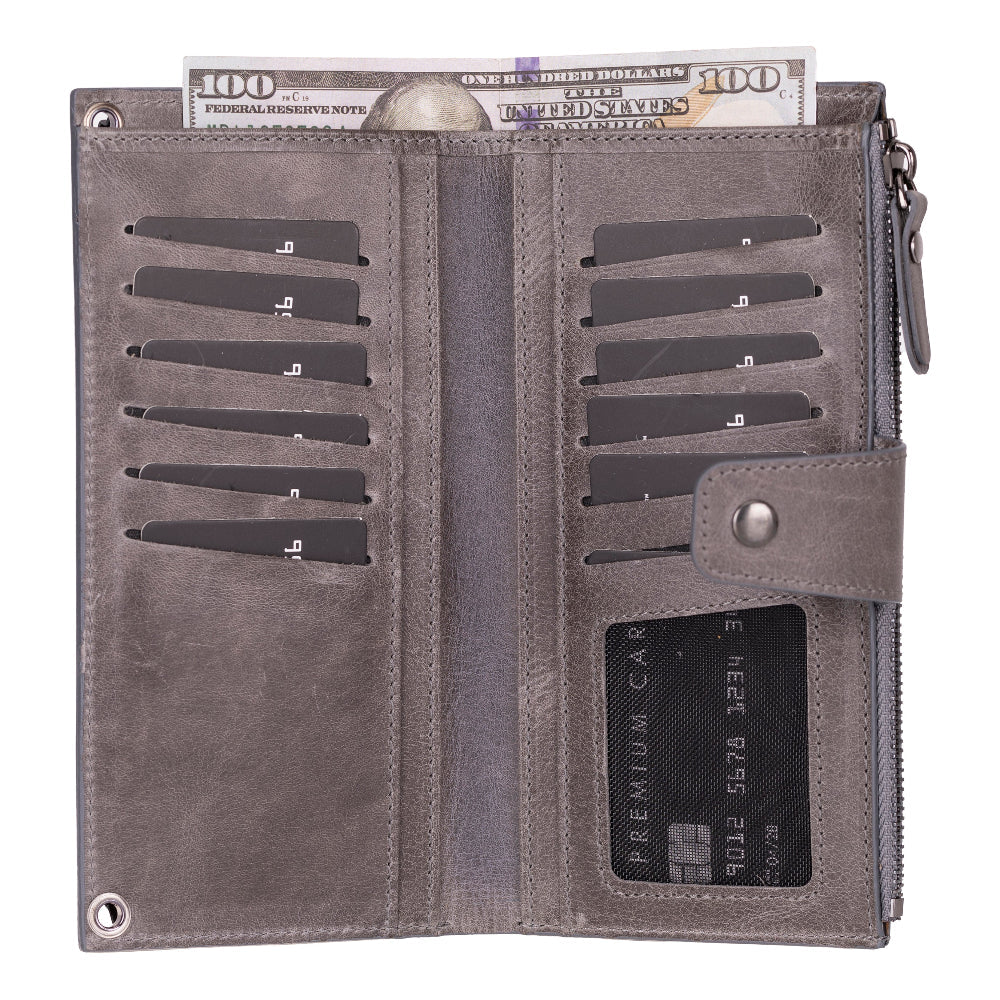 Lozan Strap Genuine Leather Crossbody Wallet