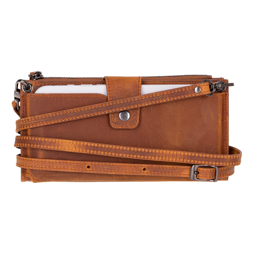 Lozan Strap Genuine Leather Crossbody Wallet