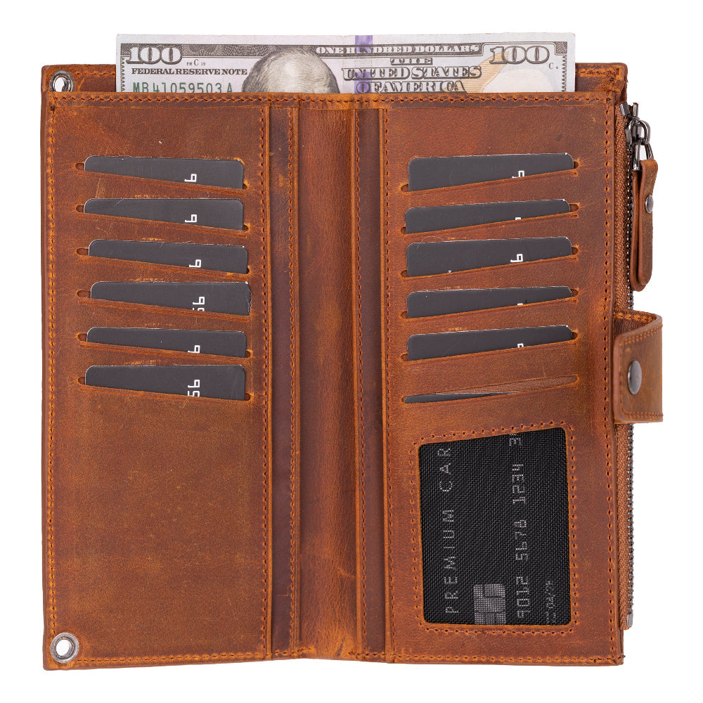 Lozan Strap Genuine Leather Crossbody Wallet