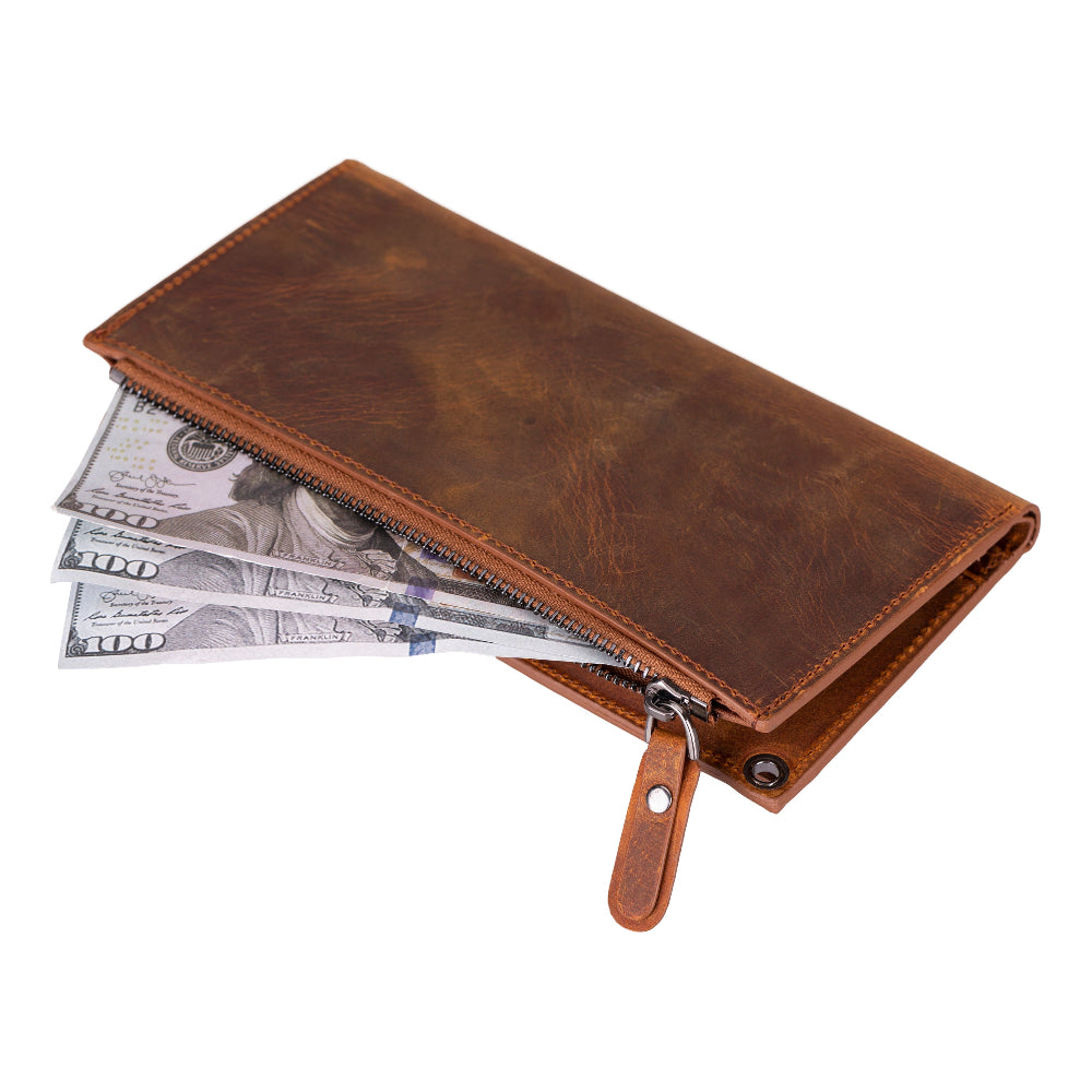Lozan Strap Genuine Leather Crossbody Wallet