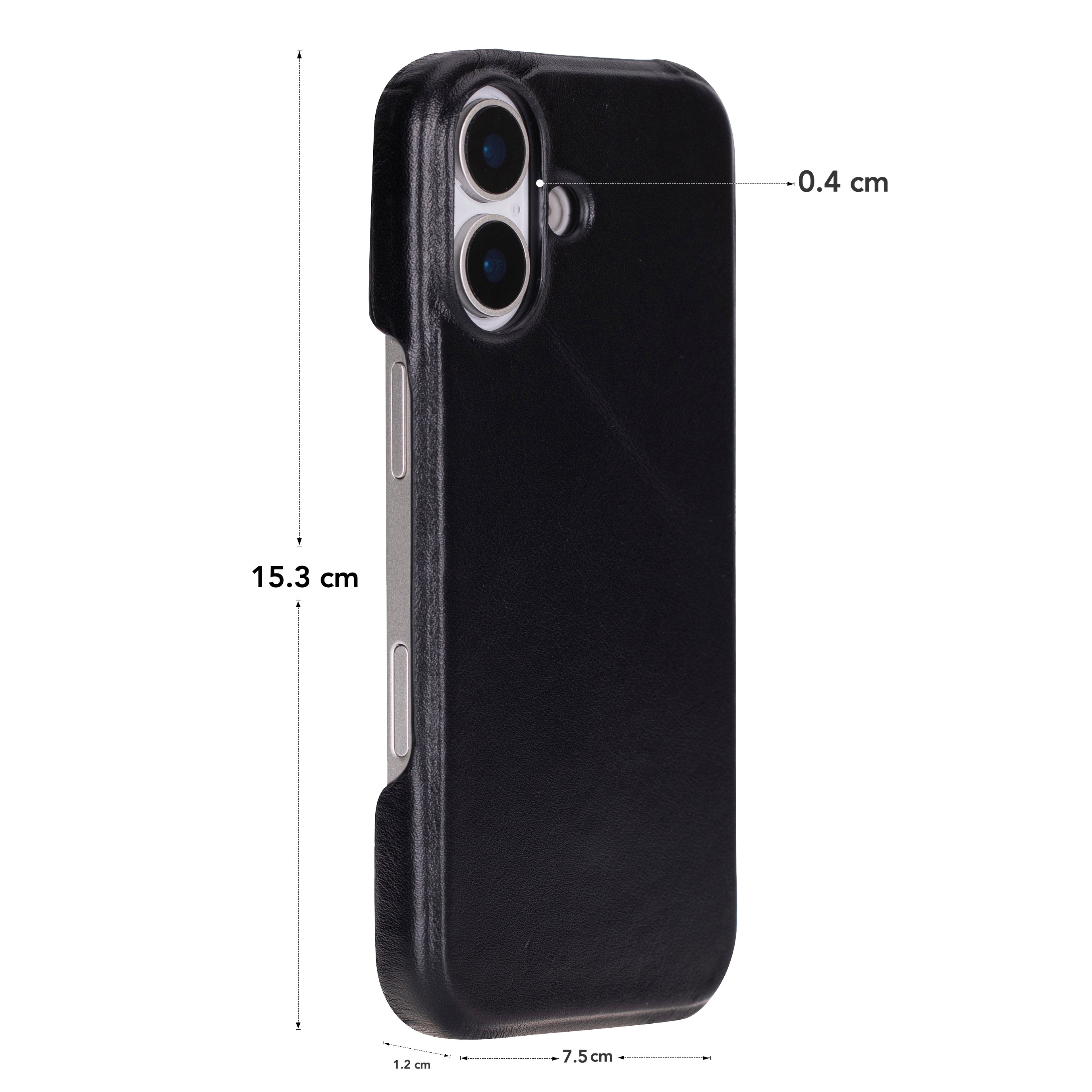 Handmade leather iPhone 17 6.3" cover with suede lining and slim design