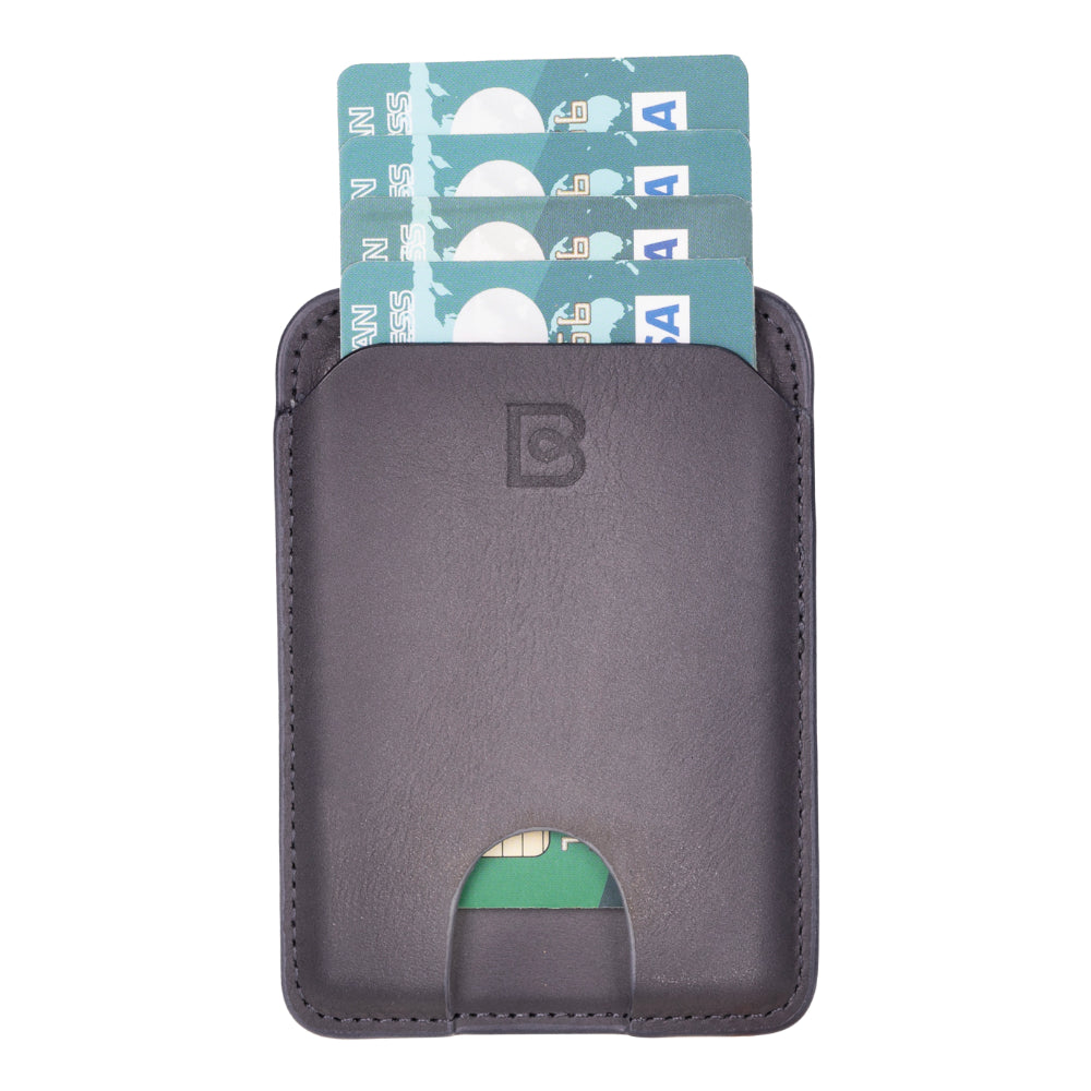 Porte-cartes magnétique Bouletta MagFit en cuir véritable
