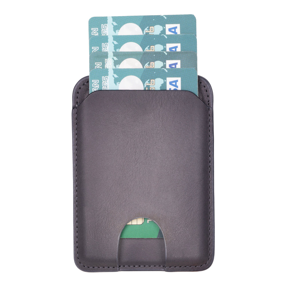 Porte-cartes magnétique en cuir véritable MagFit