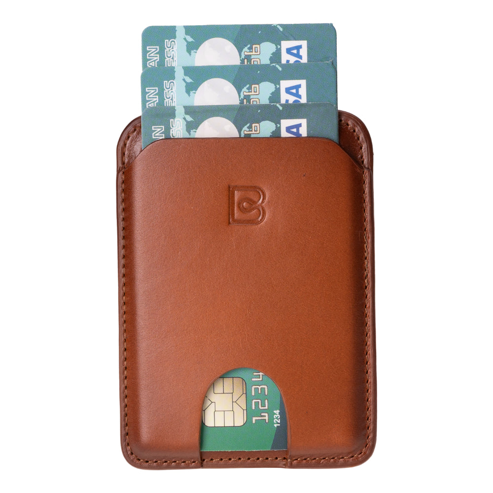 Porte-cartes magnétique Bouletta MagFit en cuir véritable