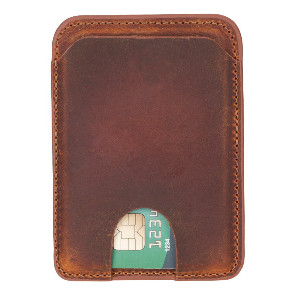 Porte-cartes magnétique en cuir véritable MagFit