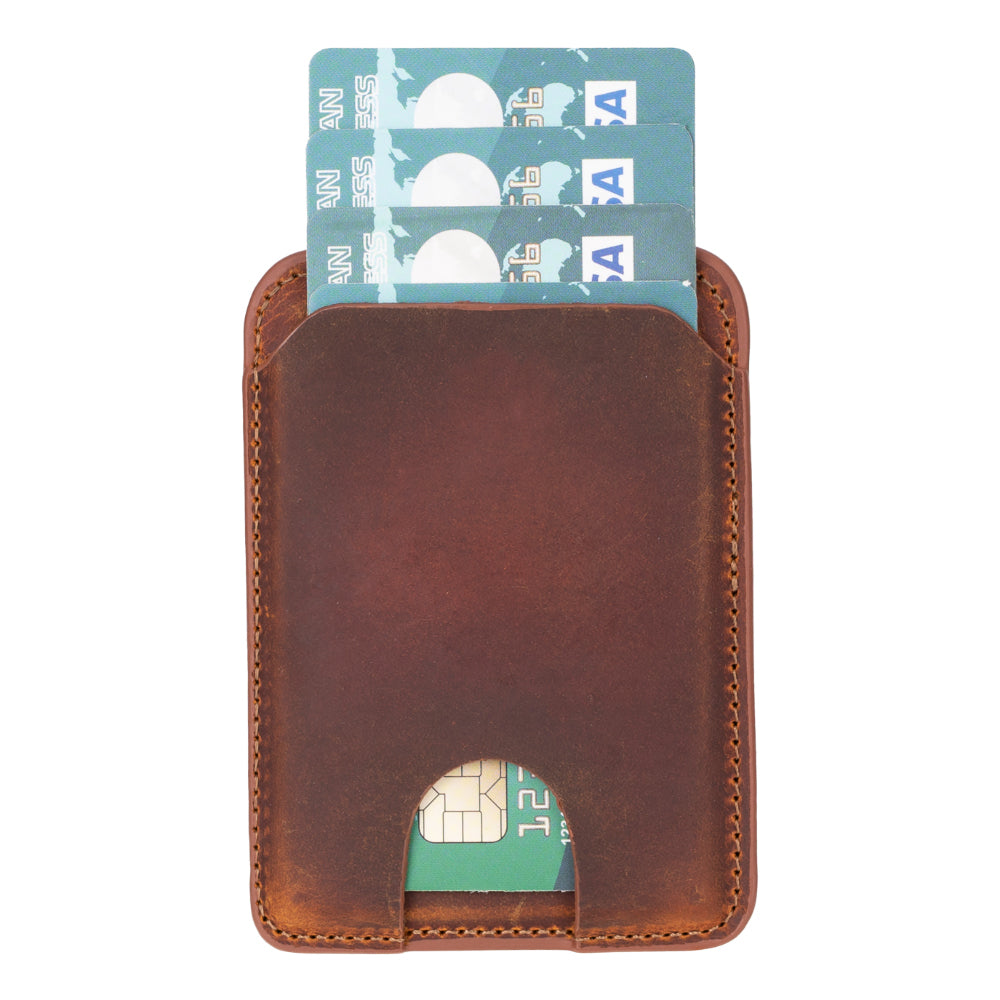 Porte-cartes magnétique en cuir véritable MagFit