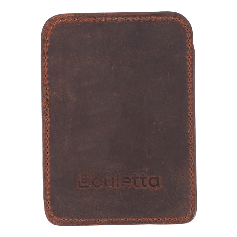 Porte-cartes magnétique Bouletta MagFit en cuir véritable