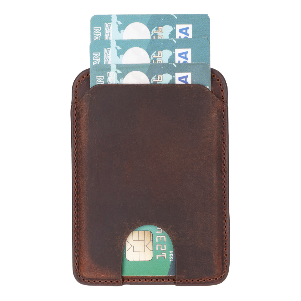 Porte-cartes magnétique en cuir véritable MagFit