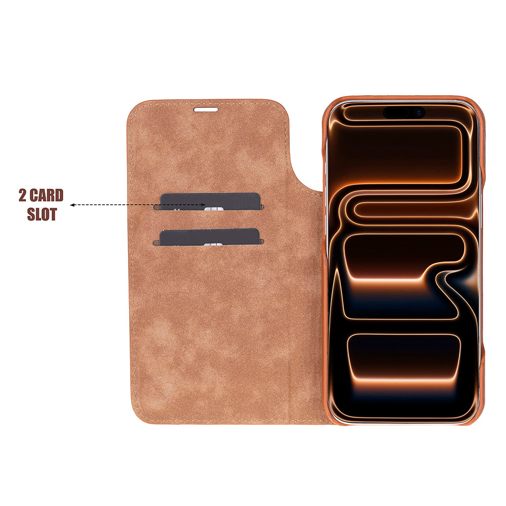 Sonat iPhone 17 Pro Max (6.9") Leather Folio Wallet Case