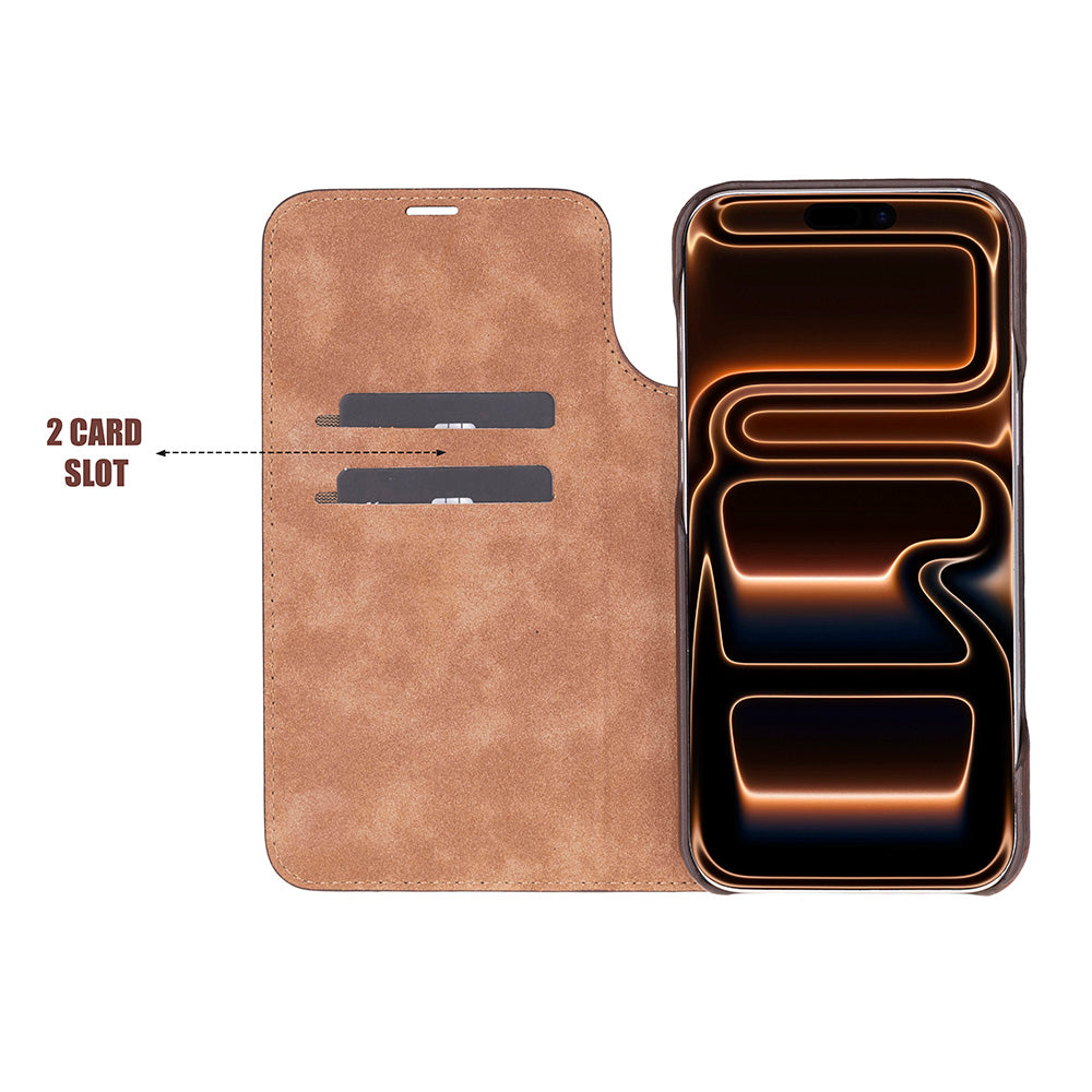 Sonat iPhone 17 Pro Max (6.9") Leather Folio Wallet Case