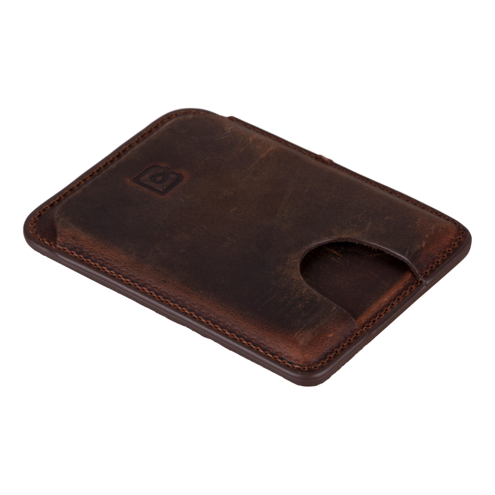Porte-cartes magnétique Bouletta MagFit en cuir véritable