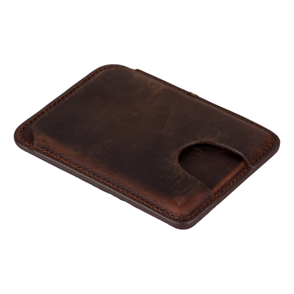 Porte-cartes magnétique en cuir véritable MagFit