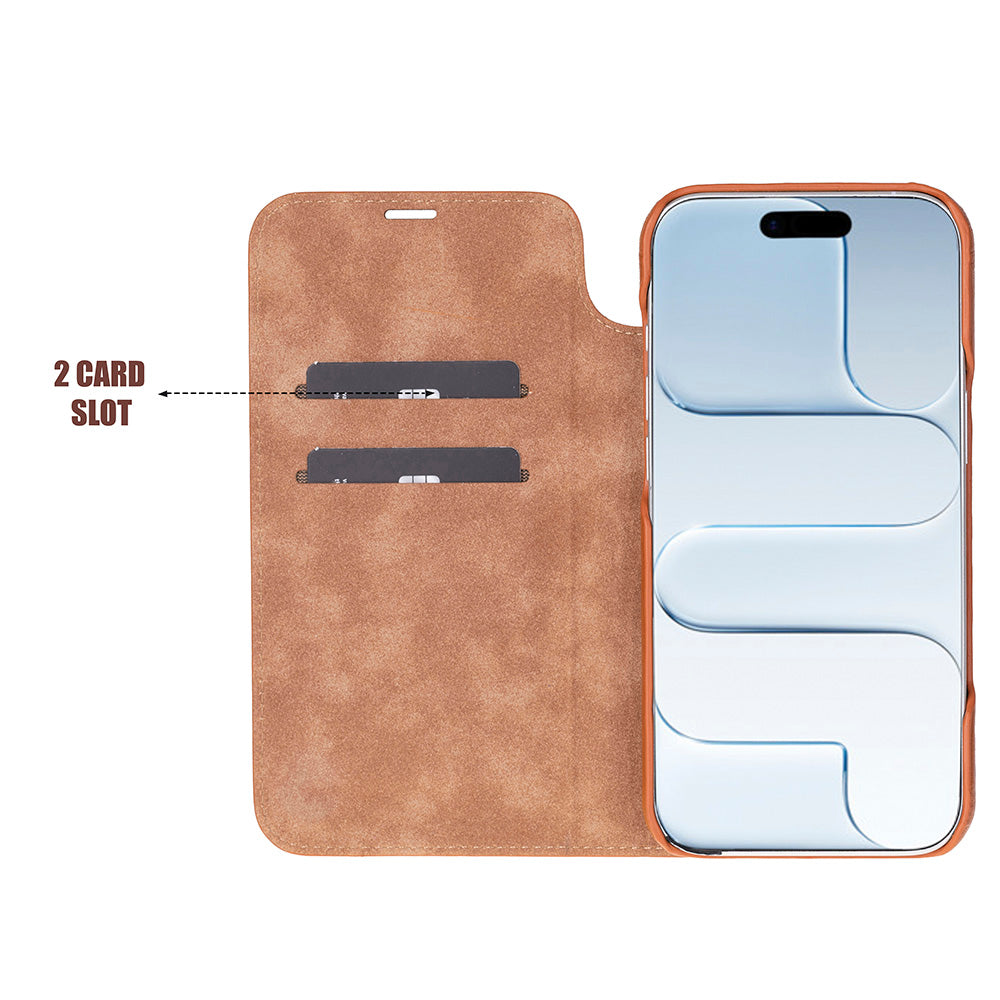 Sonat iPhone 17 Air (6.5") Leather Folio Wallet Case