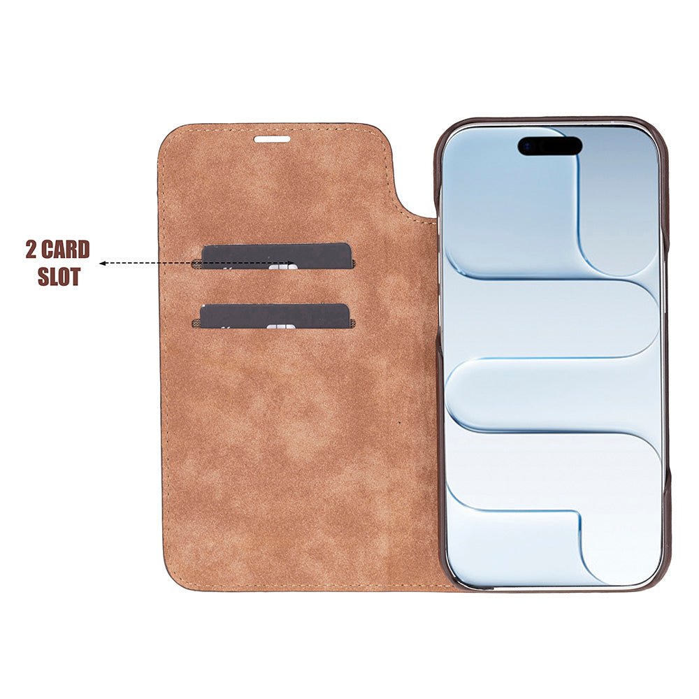 Sonat iPhone 17 Air (6.5") Leather Folio Wallet Case
