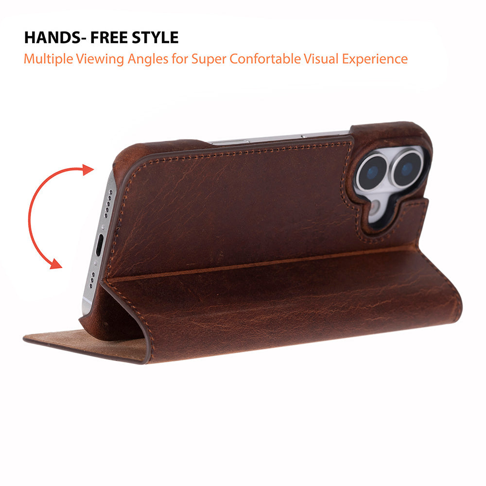 Sonat iPhone 17 (6.3") Leather Folio Wallet Case