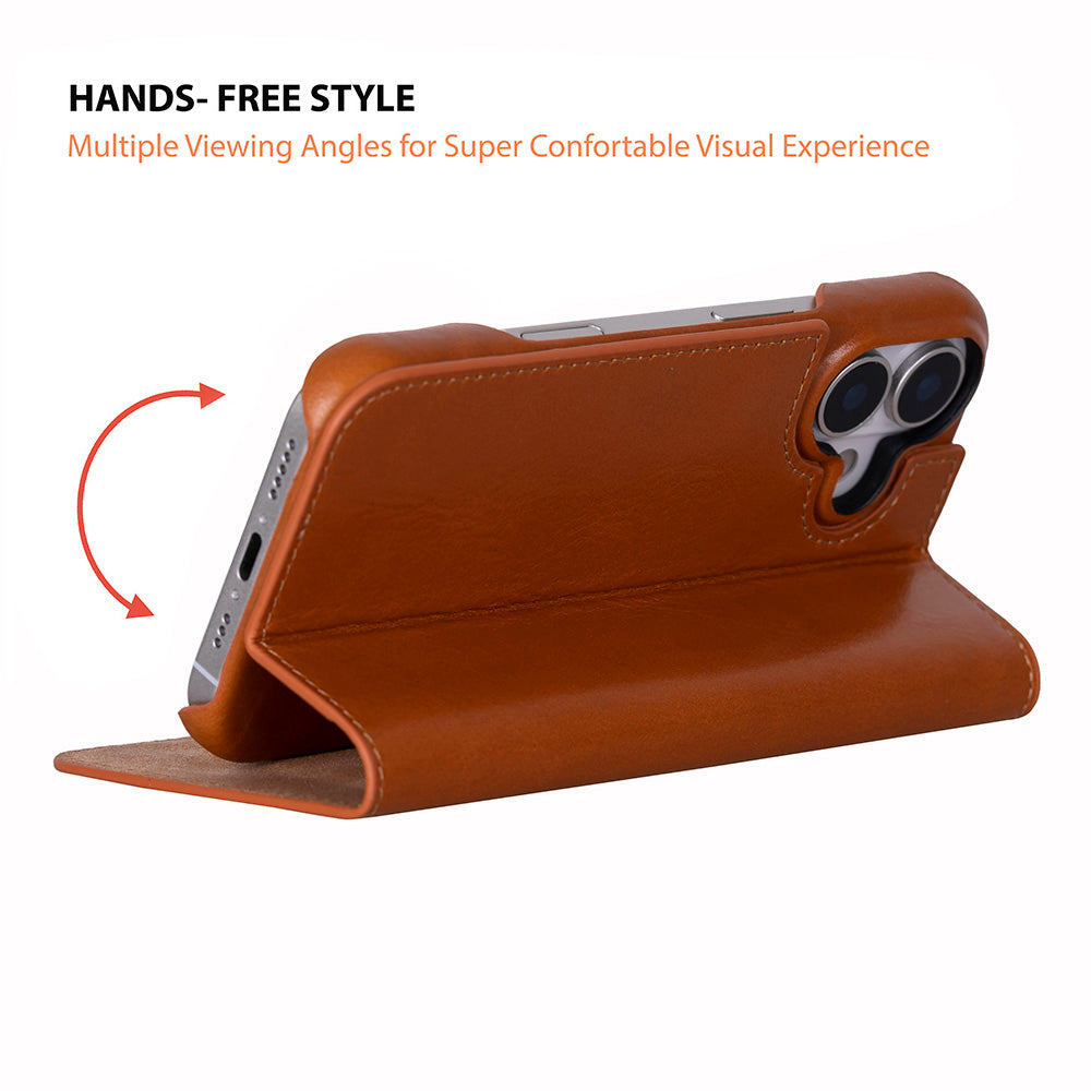 Sonat iPhone 17 (6.3") Leather Folio Wallet Case