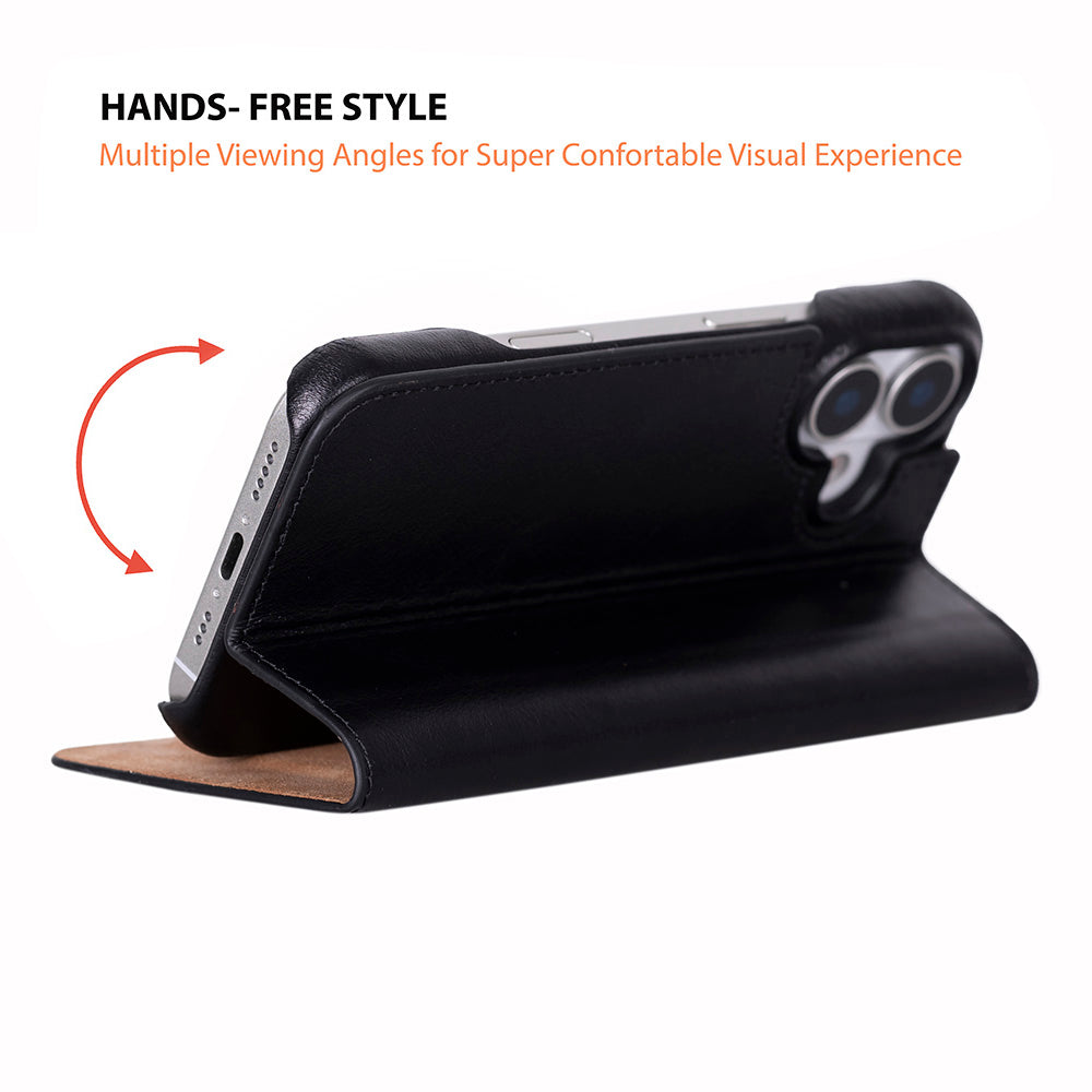 Sonat iPhone 17 (6.3") Leather Folio Wallet Case