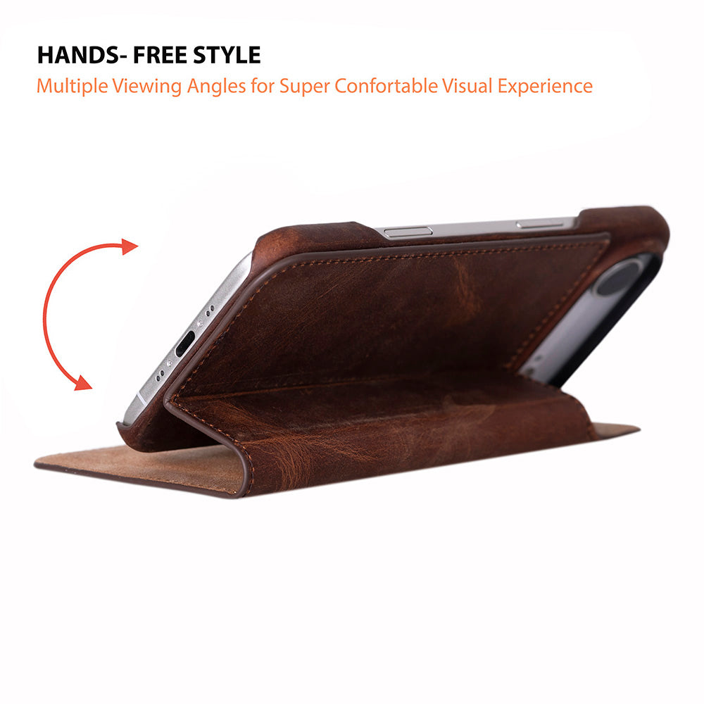 Sonat iPhone 17 Air (6.5") Leather Folio Wallet Case
