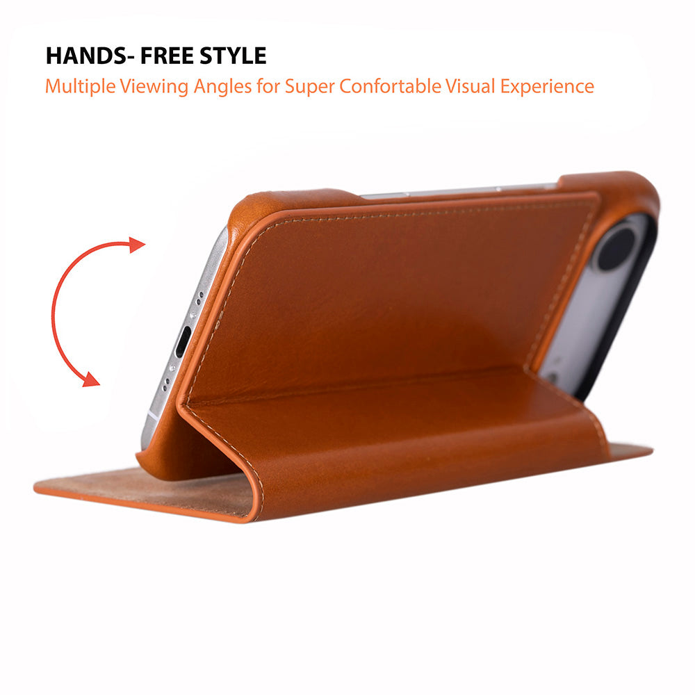 Sonat iPhone 17 Air (6.5") Leather Folio Wallet Case