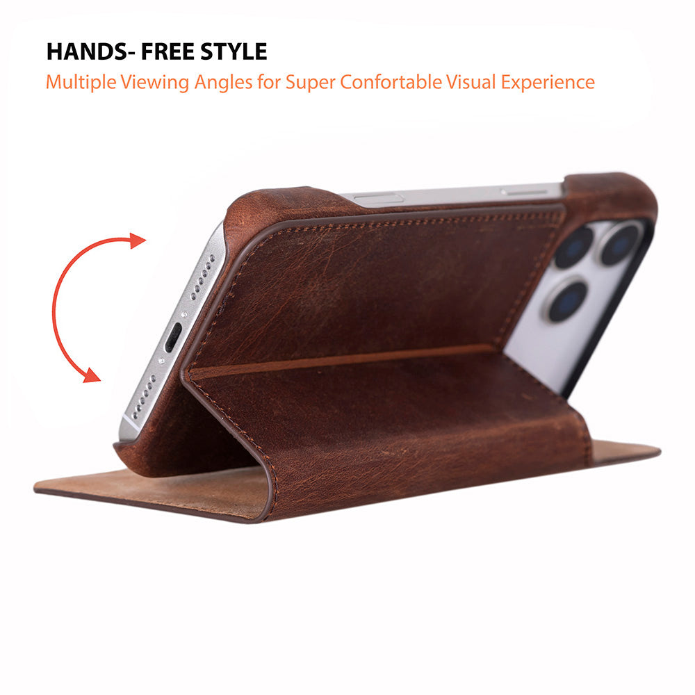 Sonat iPhone 17 Pro Max (6.9") Leather Folio Wallet Case