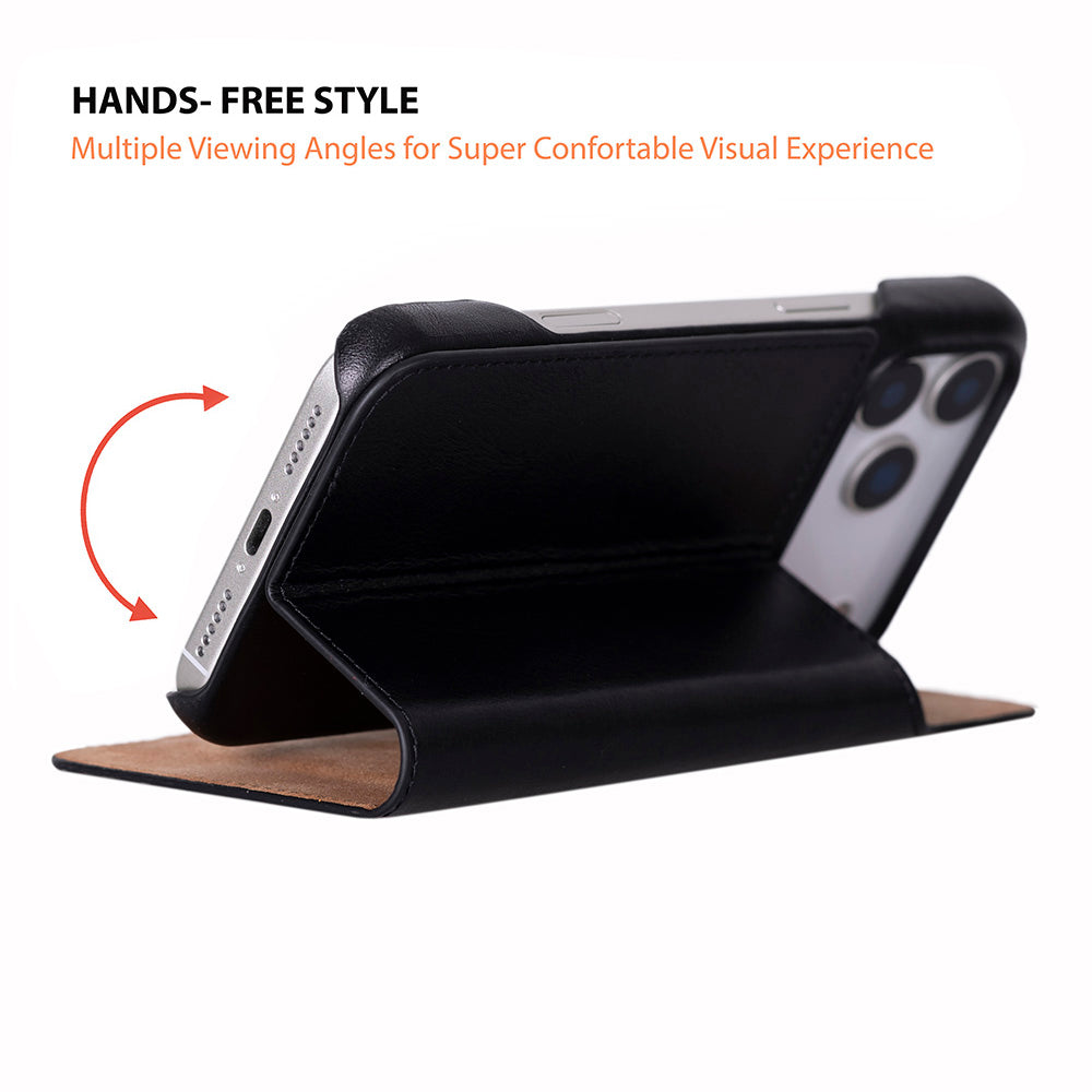 Sonat iPhone 17 Pro Max (6.9") Leather Folio Wallet Case