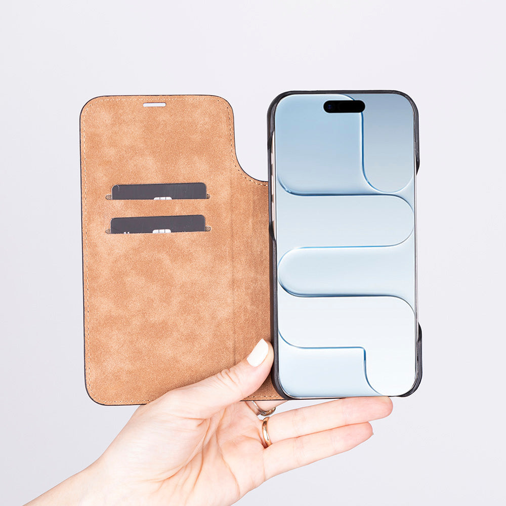 Sonat iPhone 17 Air (6.5") Leather Folio Wallet Case