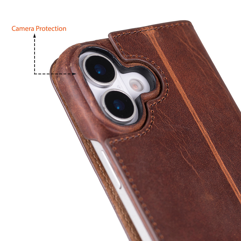 Sonat iPhone 17 (6.3") Leather Folio Wallet Case