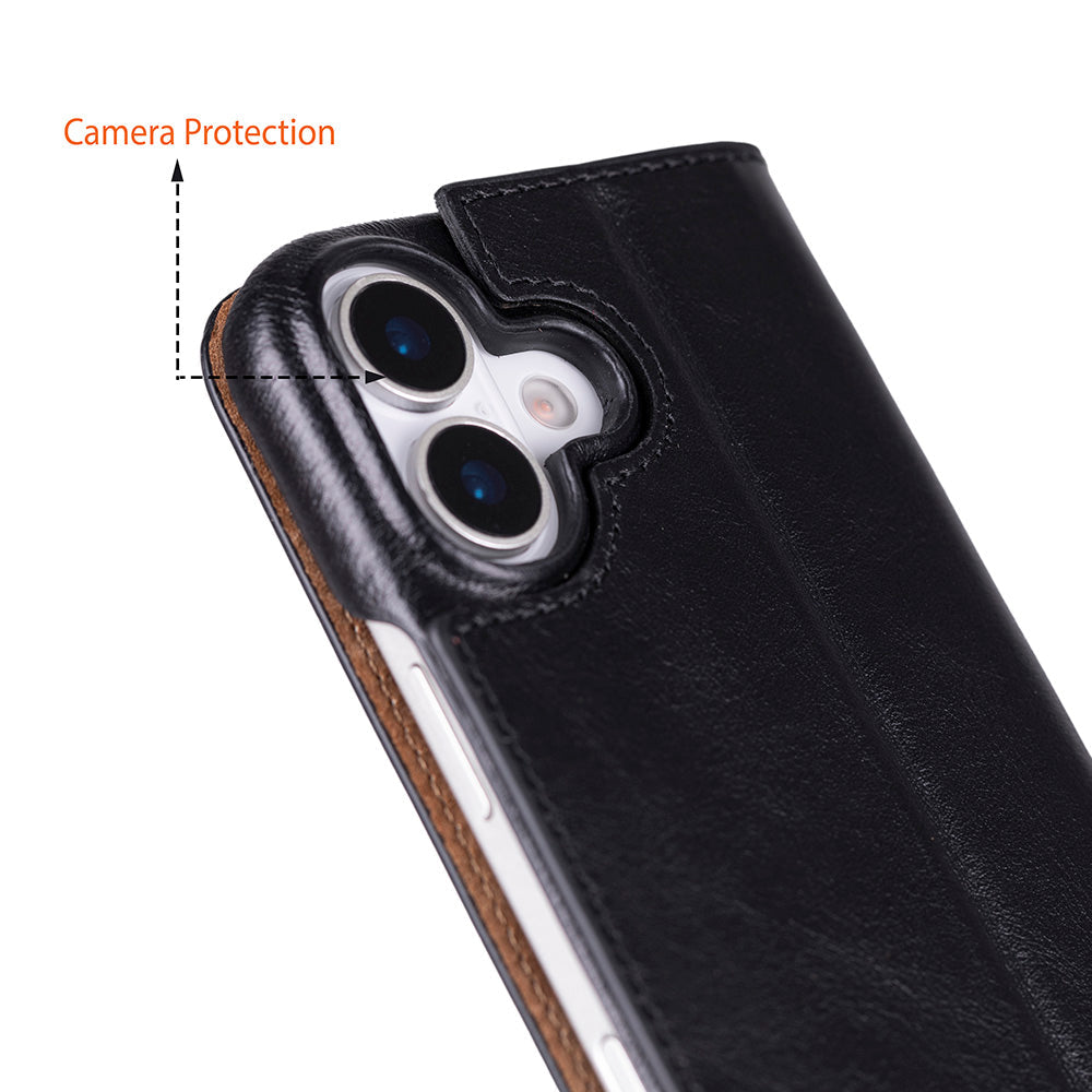 Sonat iPhone 17 (6.3") Leather Folio Wallet Case