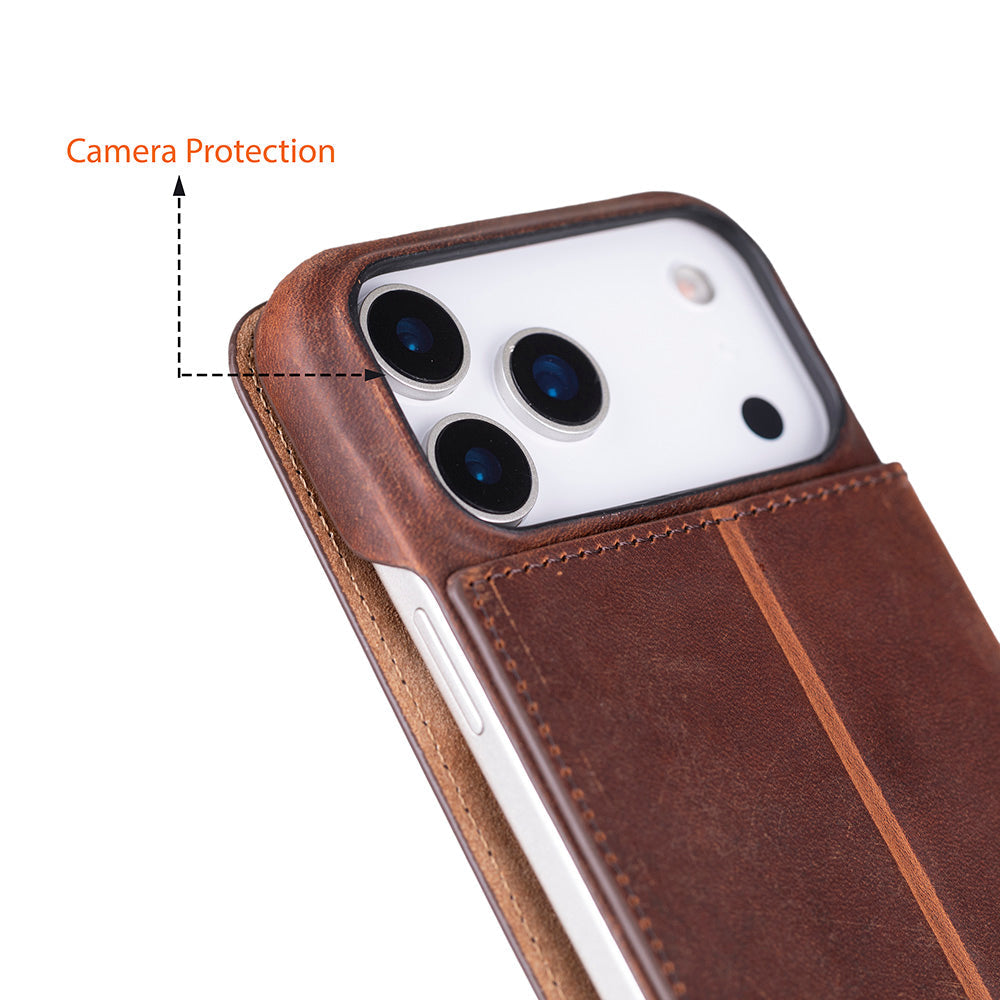 Sonat iPhone 17 Pro Max (6.9") Leather Folio Wallet Case