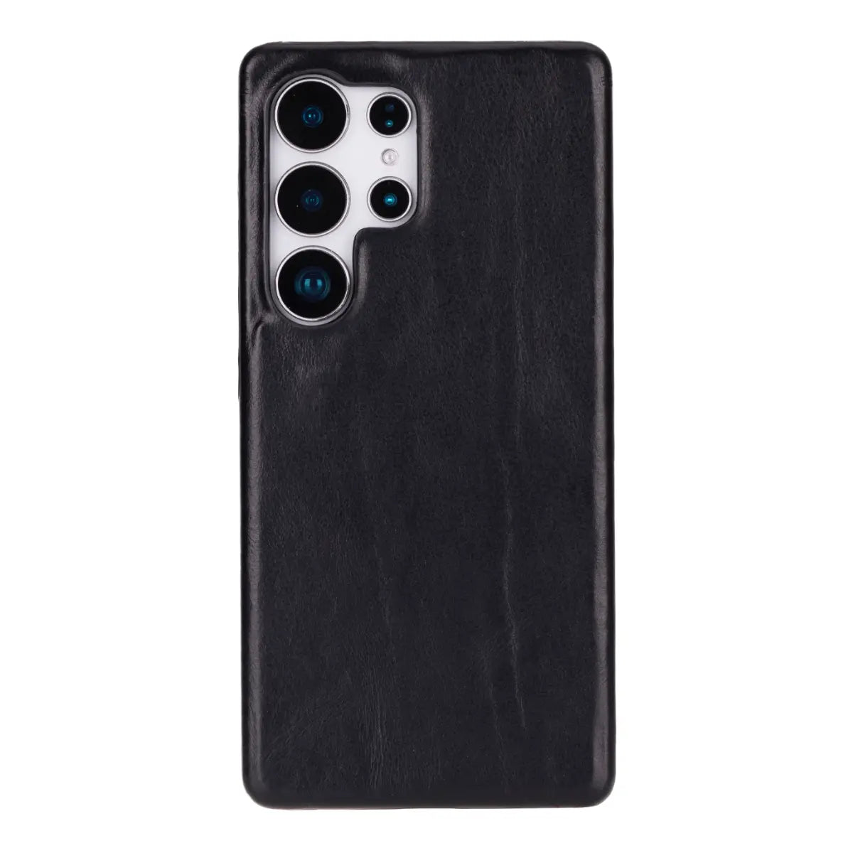 Black S25 phone case with a textured finish on a white background