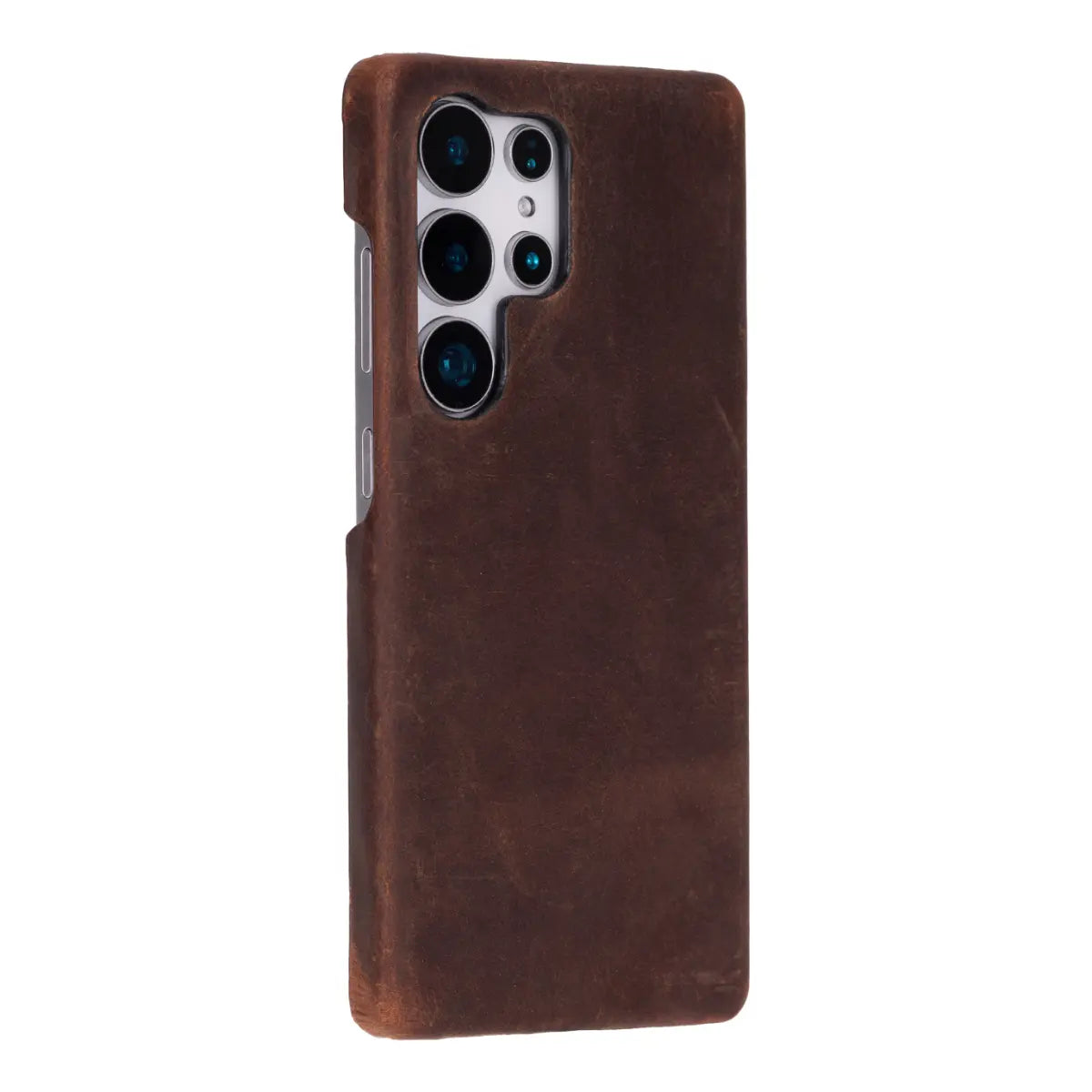 Brown phone case on a white background