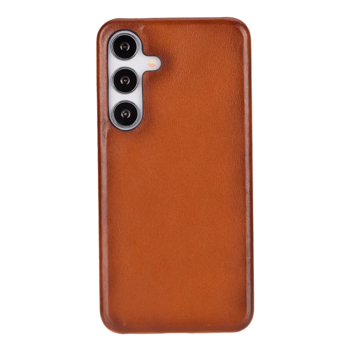 Brown phone case with a white background