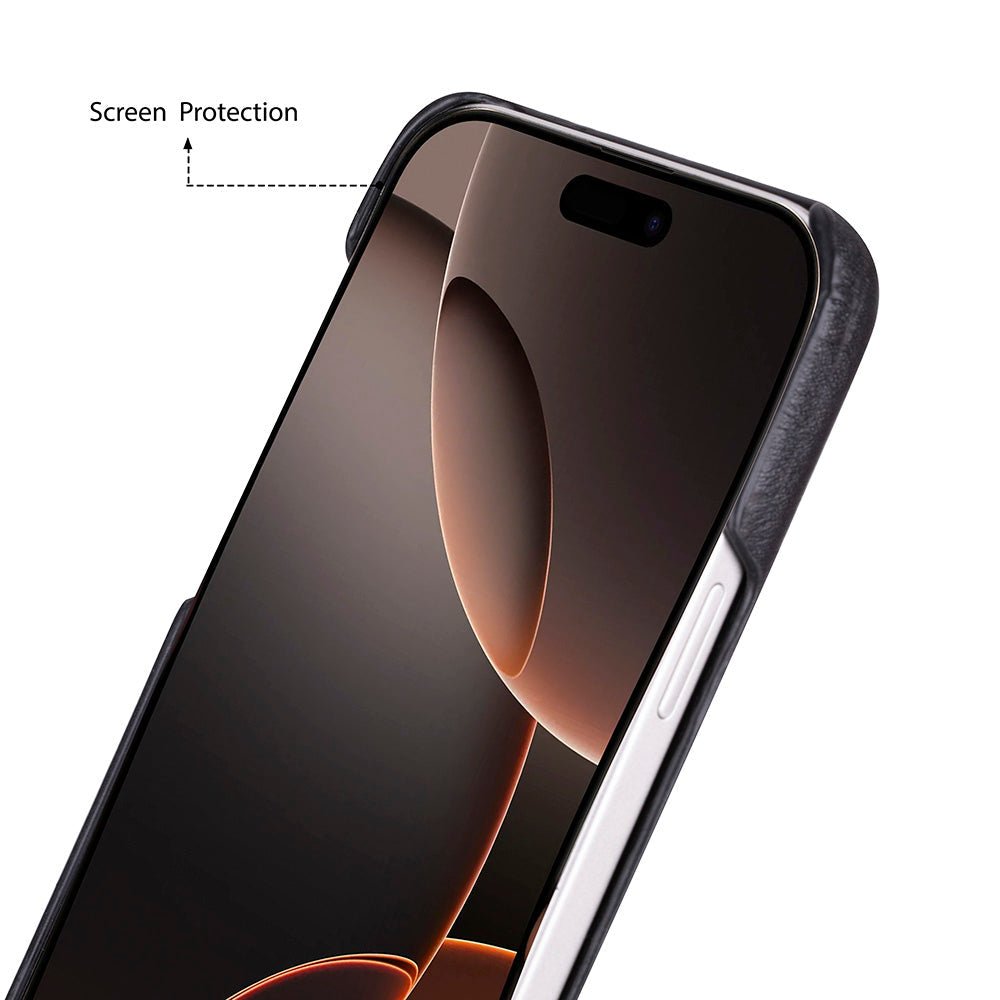 iPhone 17 Pro (6.3") Ultimate Jacket Genuine Leather Case - Apple iPhone 17 pro Genuine Leather Ultimate Jacket Back Cover - Bouletta