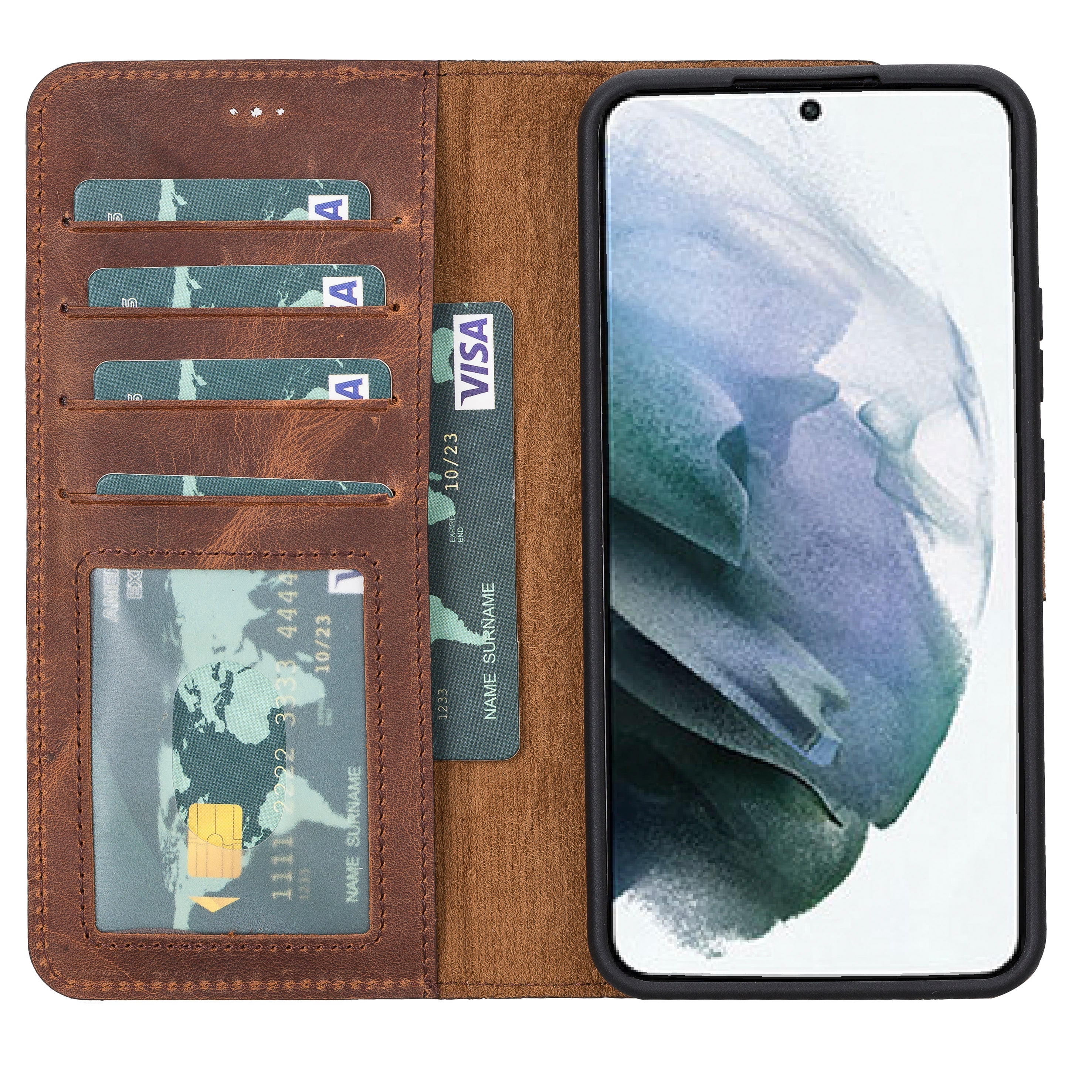 Magic Samsung Galaxy S22 Leather Detachable Wallet Case