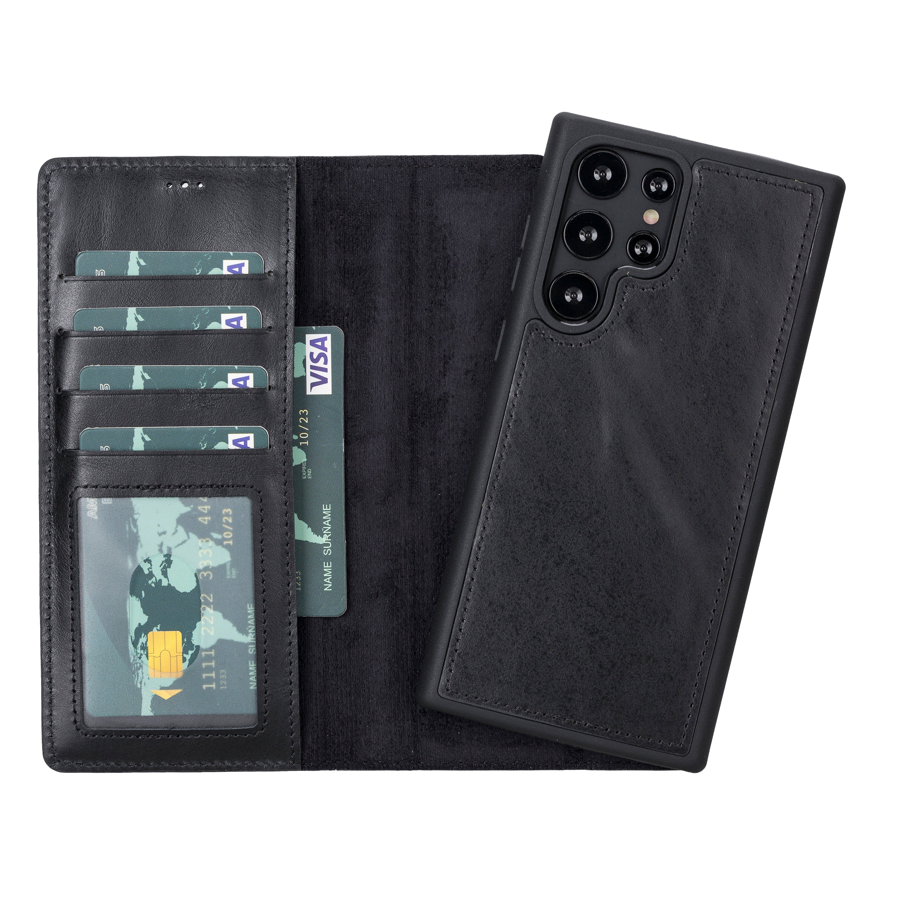 Magic Samsung Galaxy S22 Plus Leather Detachable Wallet Case