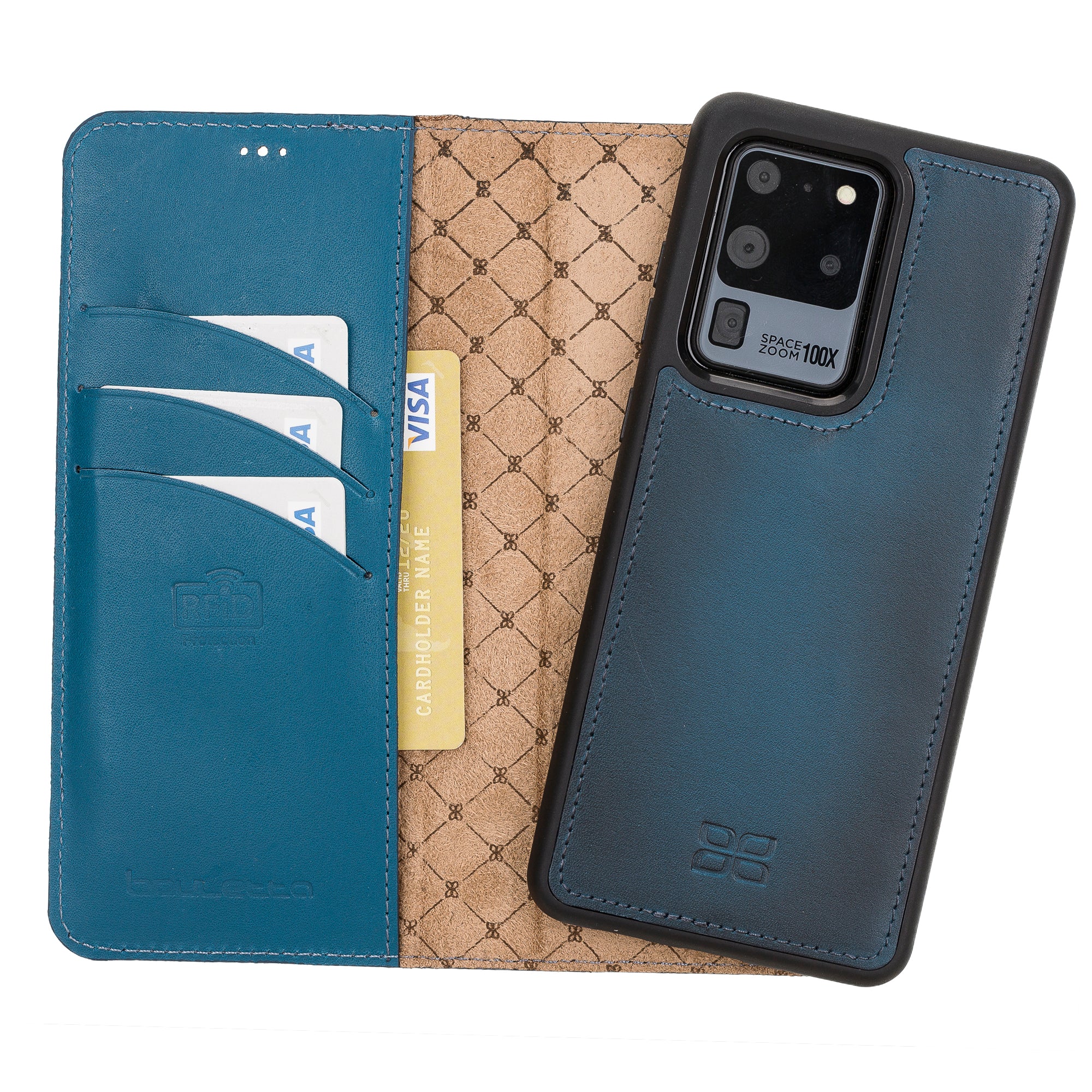 Étui portefeuille en cuir pour Samsung Galaxy S20