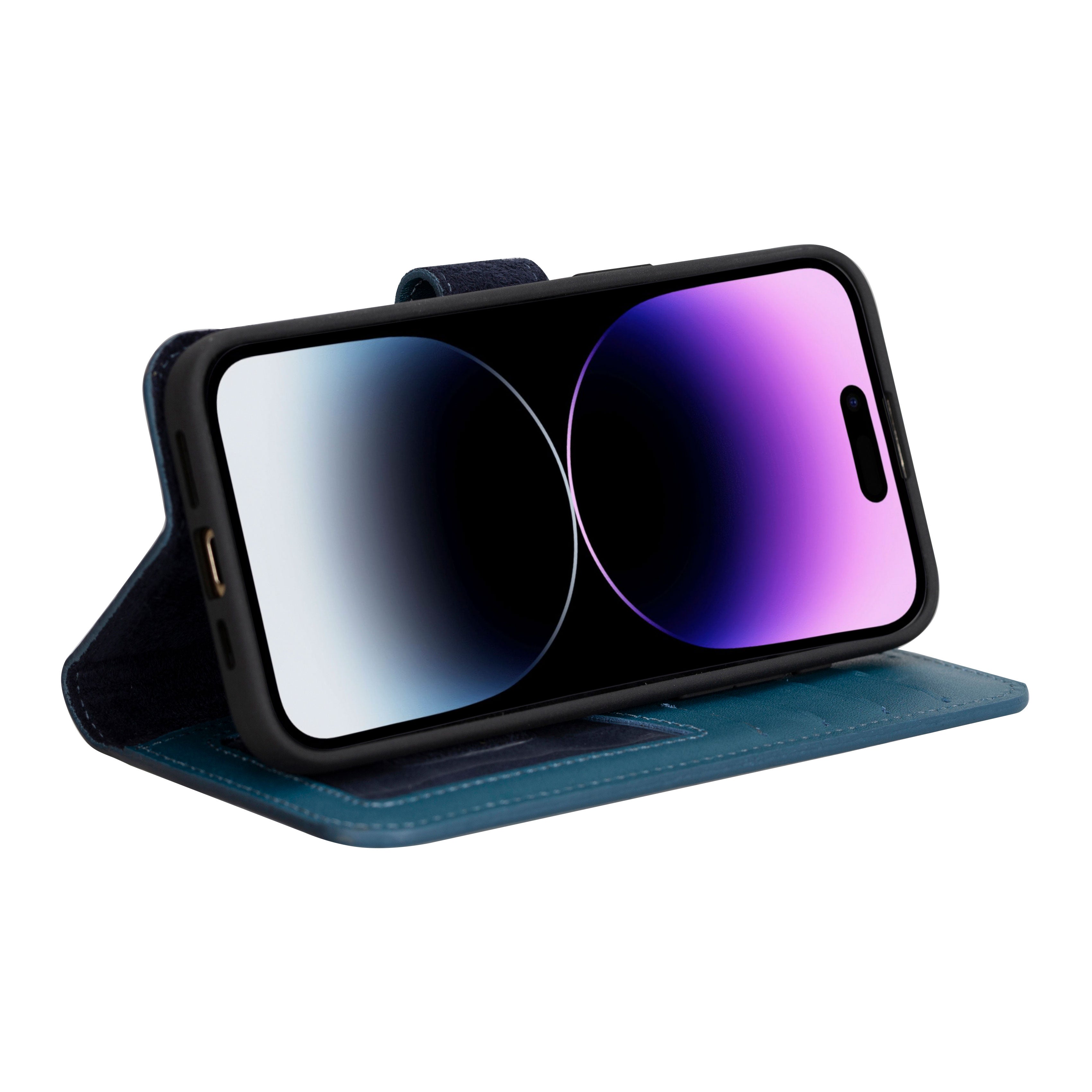 Étui portefeuille en cuir Fuzzy pour iPhone 16 Pro Max (6.9")