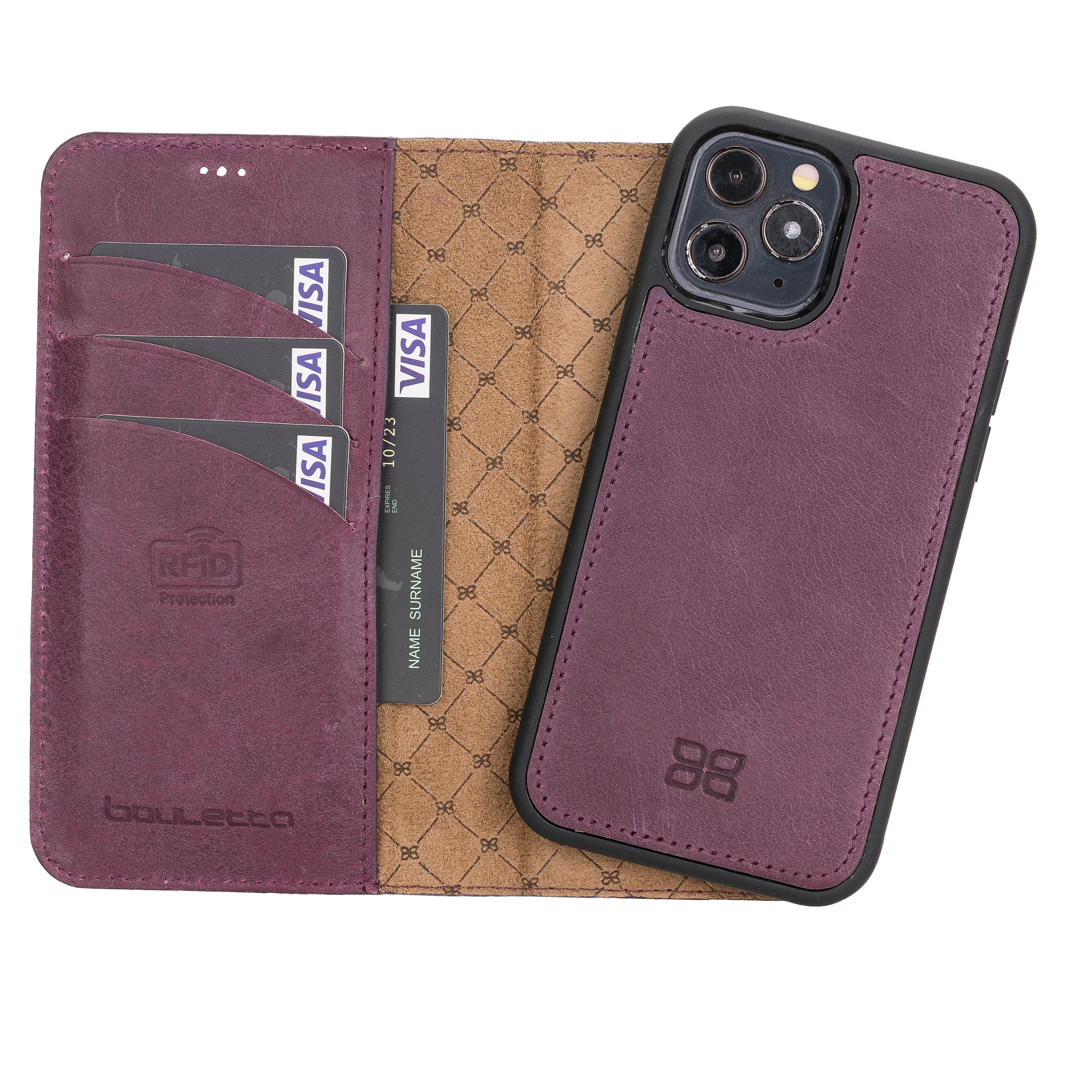 iPhone 12 Series Genuine Leather Magic Detachable Wallet Cases