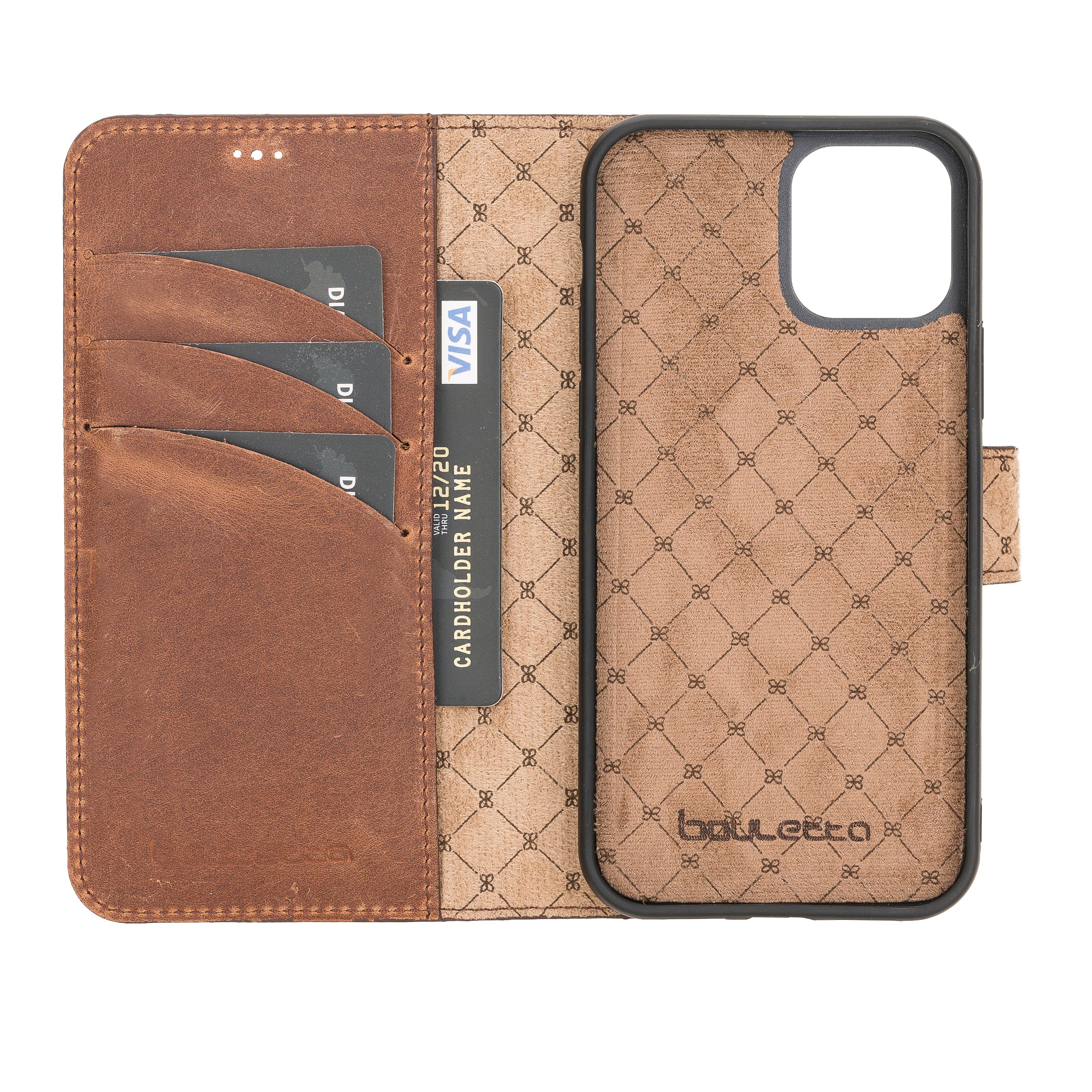 iPhone 12 Series Genuine Leather Magic Detachable Wallet Cases