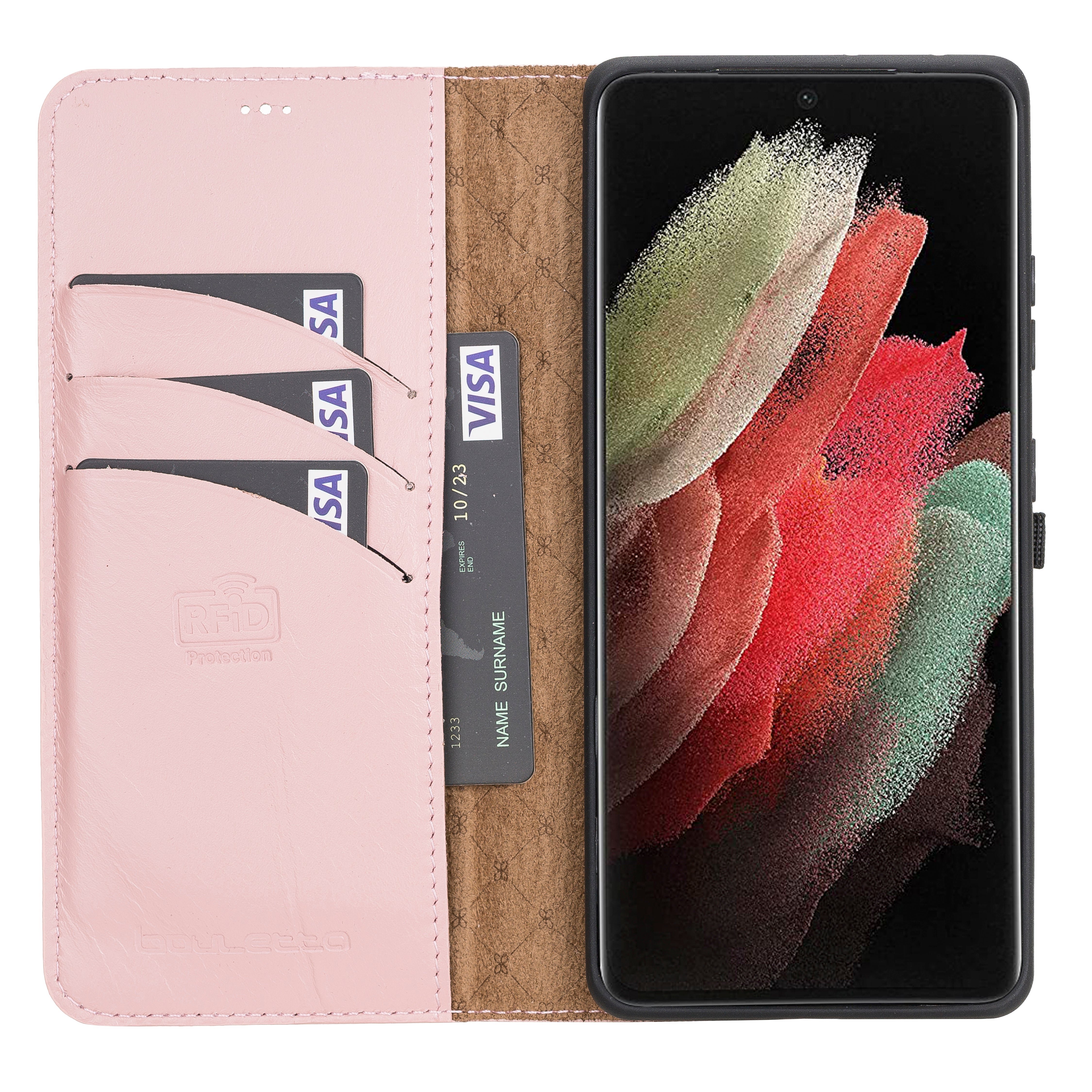Samsung Galaxy S21 Series Genuine Leather Detachable Wallet Cases