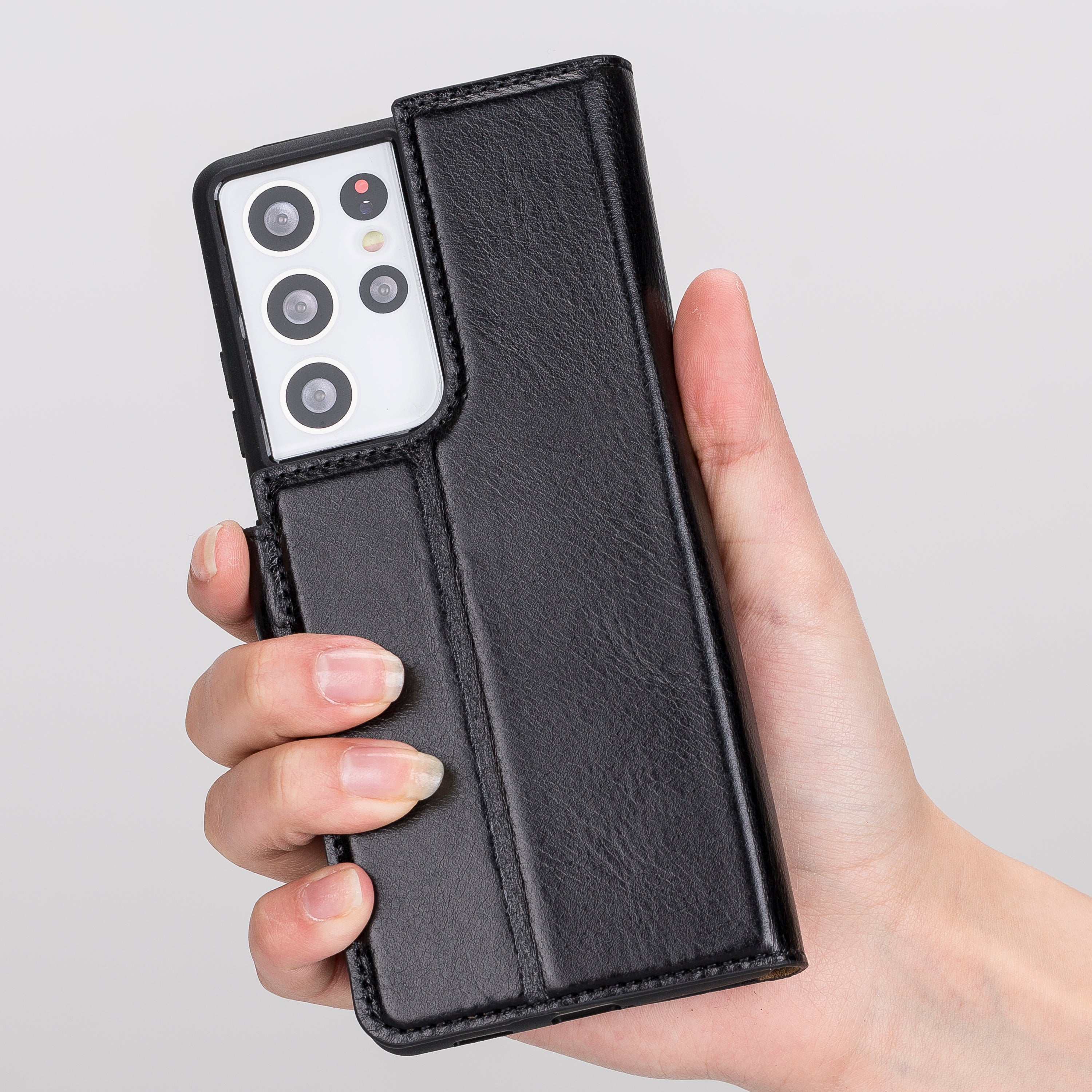 Samsung Galaxy S21 Series Genuine Leather Detachable Wallet Cases