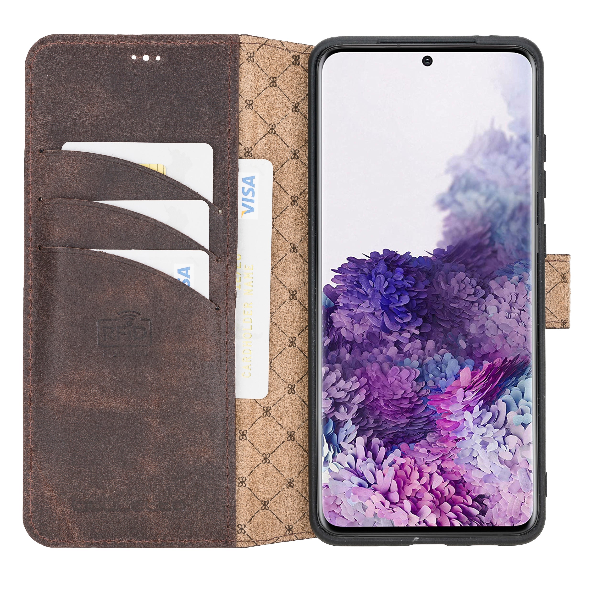 Étui portefeuille en cuir pour Samsung Galaxy S20