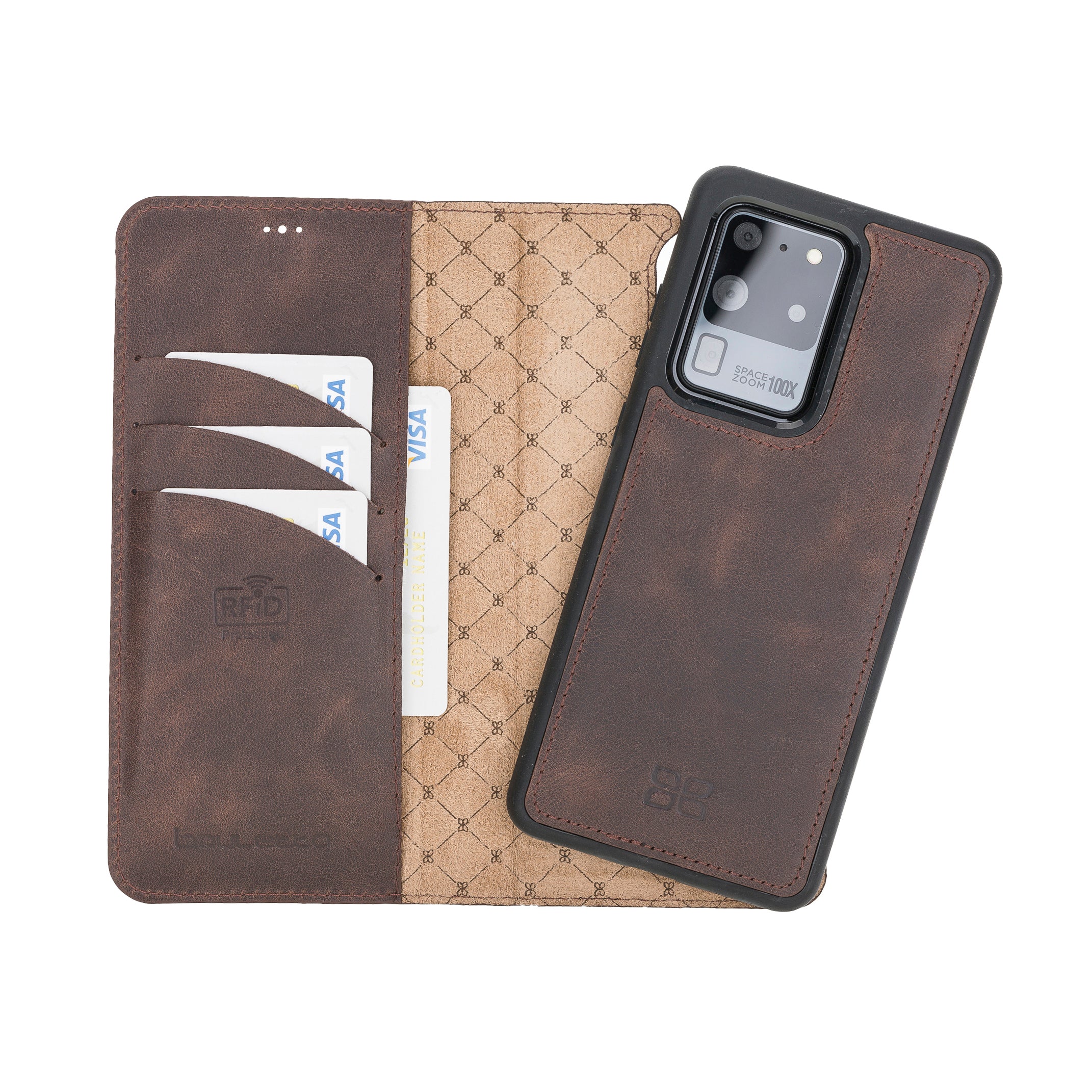 Étui portefeuille en cuir pour Samsung Galaxy S20