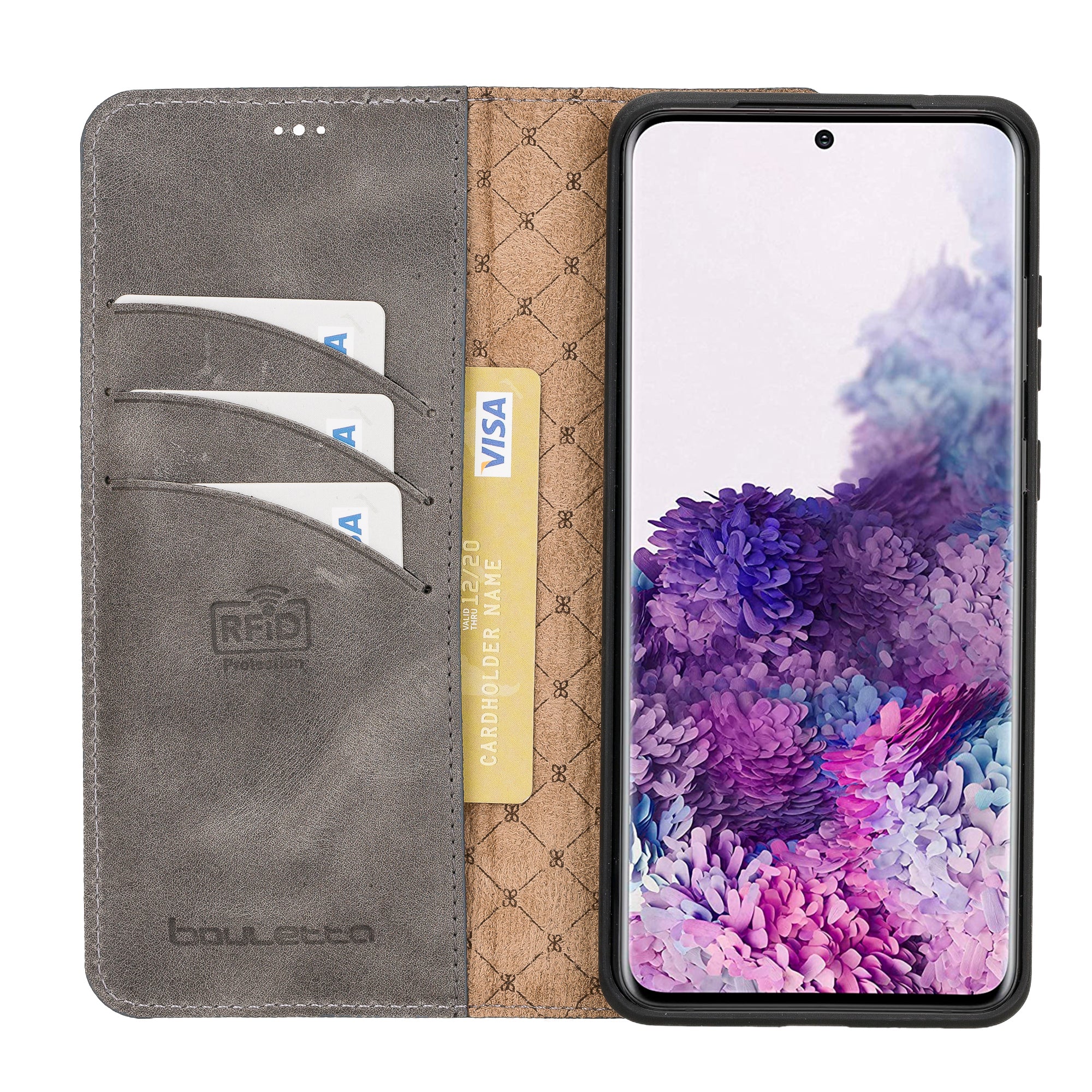 Étui portefeuille en cuir pour Samsung Galaxy S20